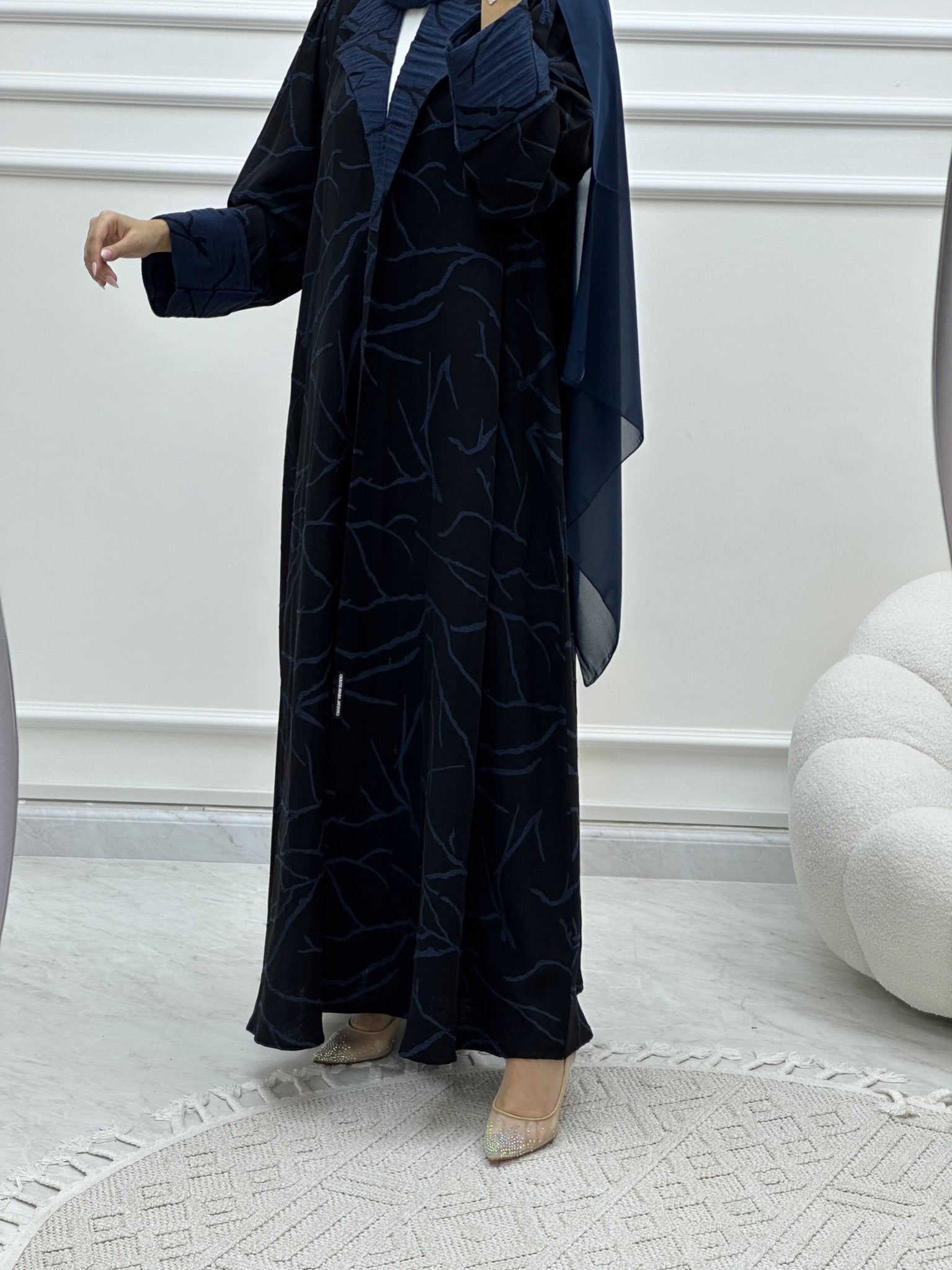 C Coat Budget Blue Abaya