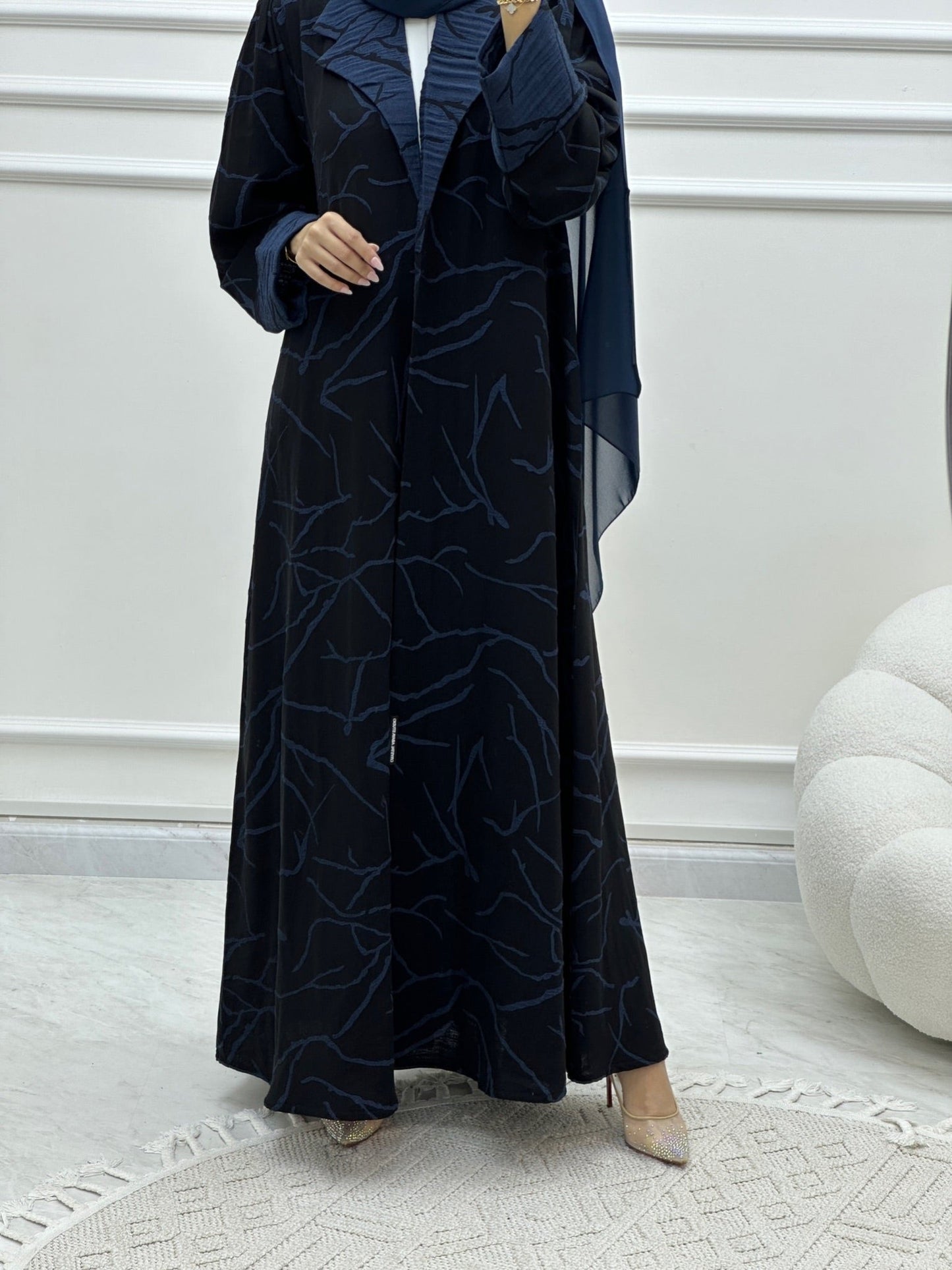 C Coat Budget Blue Abaya