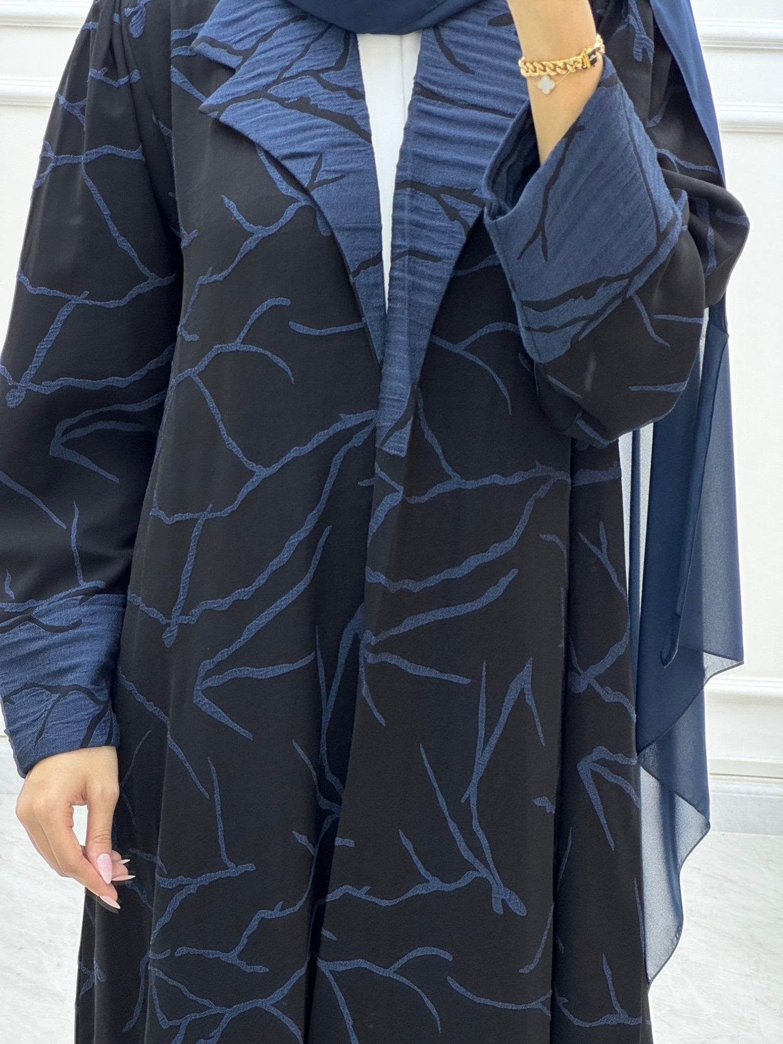 C Coat Budget Blue Abaya