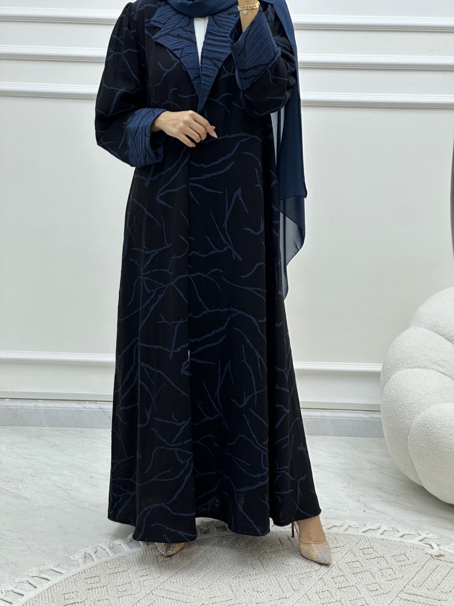 C Coat Budget Blue Abaya