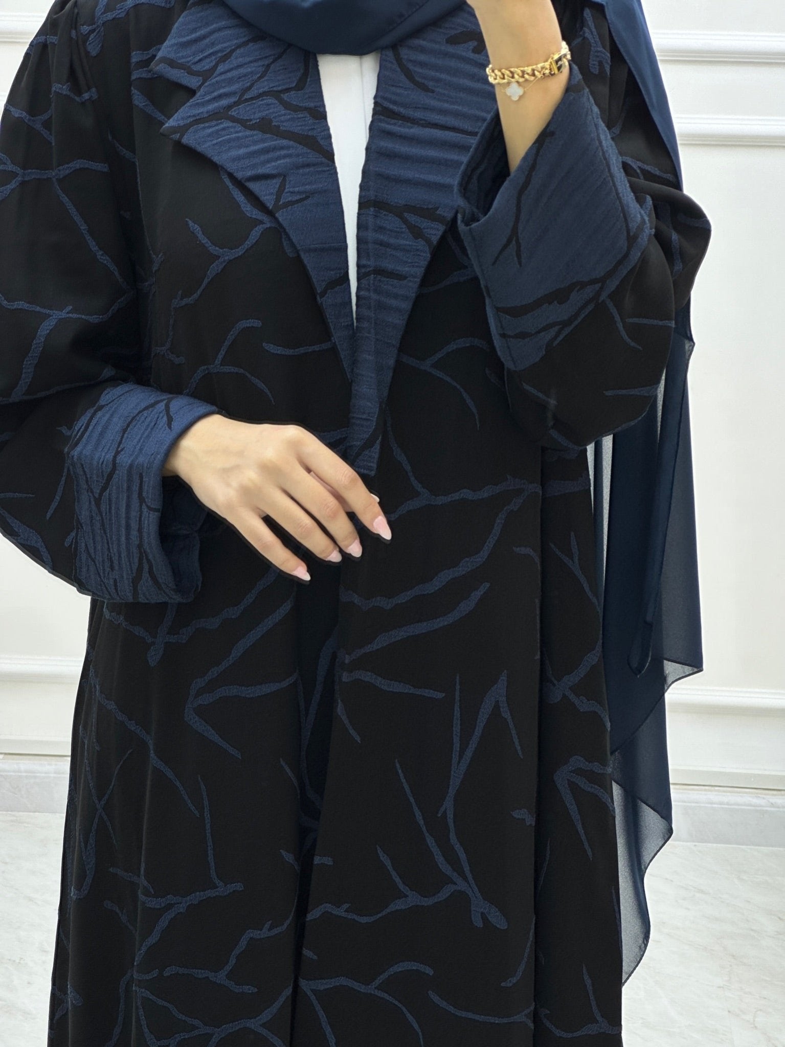 C Coat Budget Blue Abaya