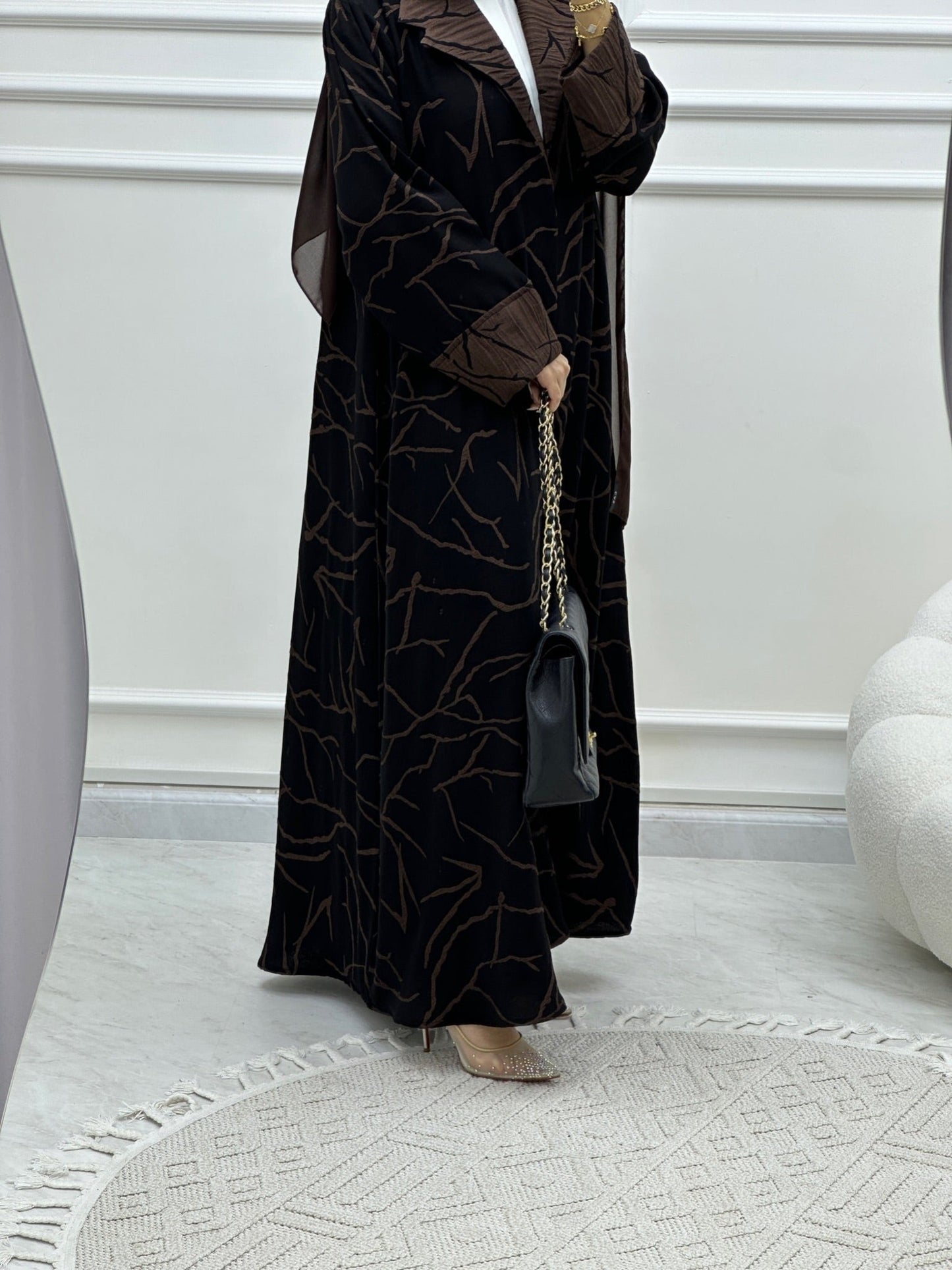 C Coat Budget Brown Abaya