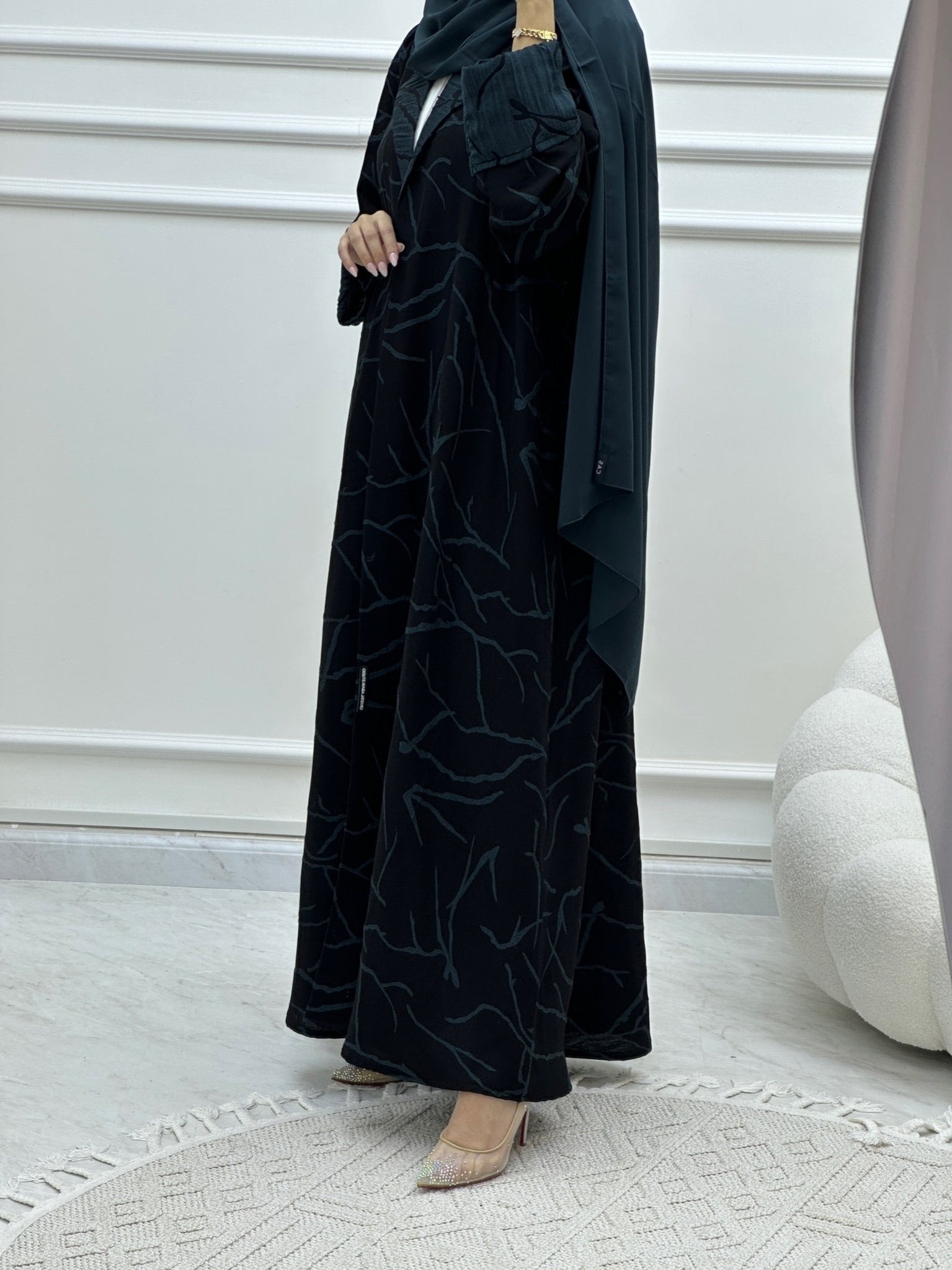 C Coat Budget Teal Abaya