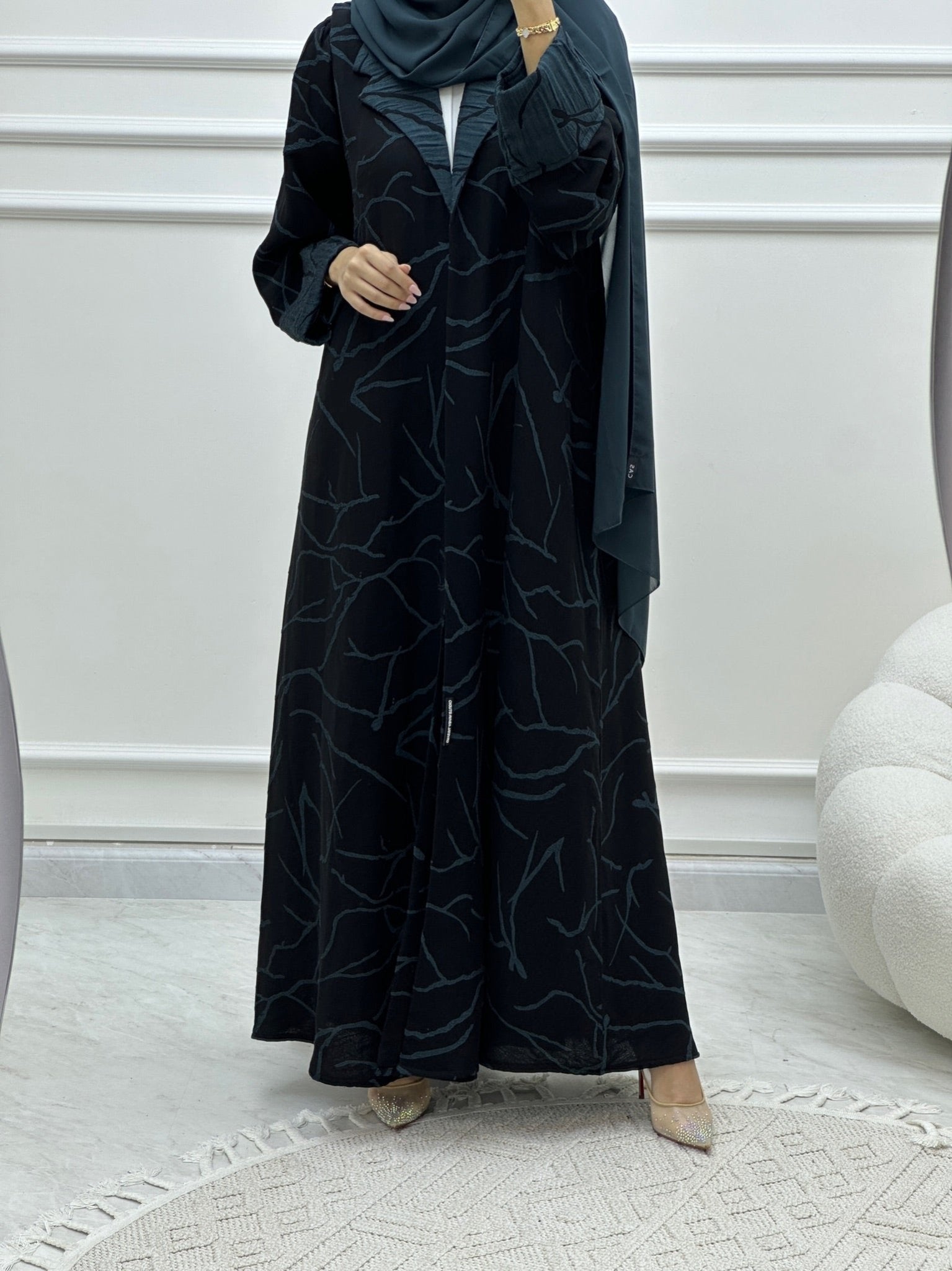 C Coat Budget Teal Abaya