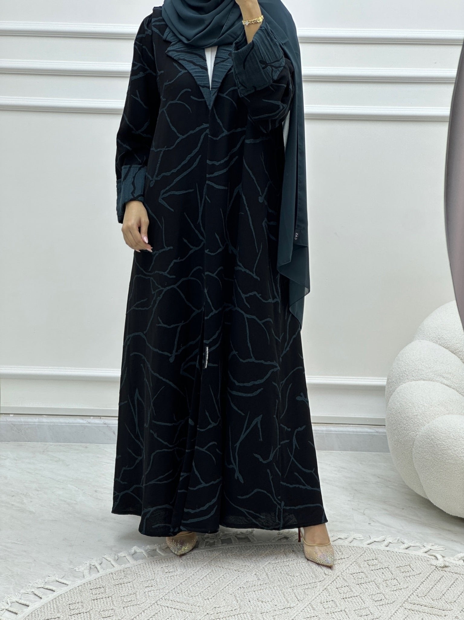 C Coat Budget Teal Abaya