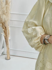 C - Cream - Organza - Evening - Abaya - 54