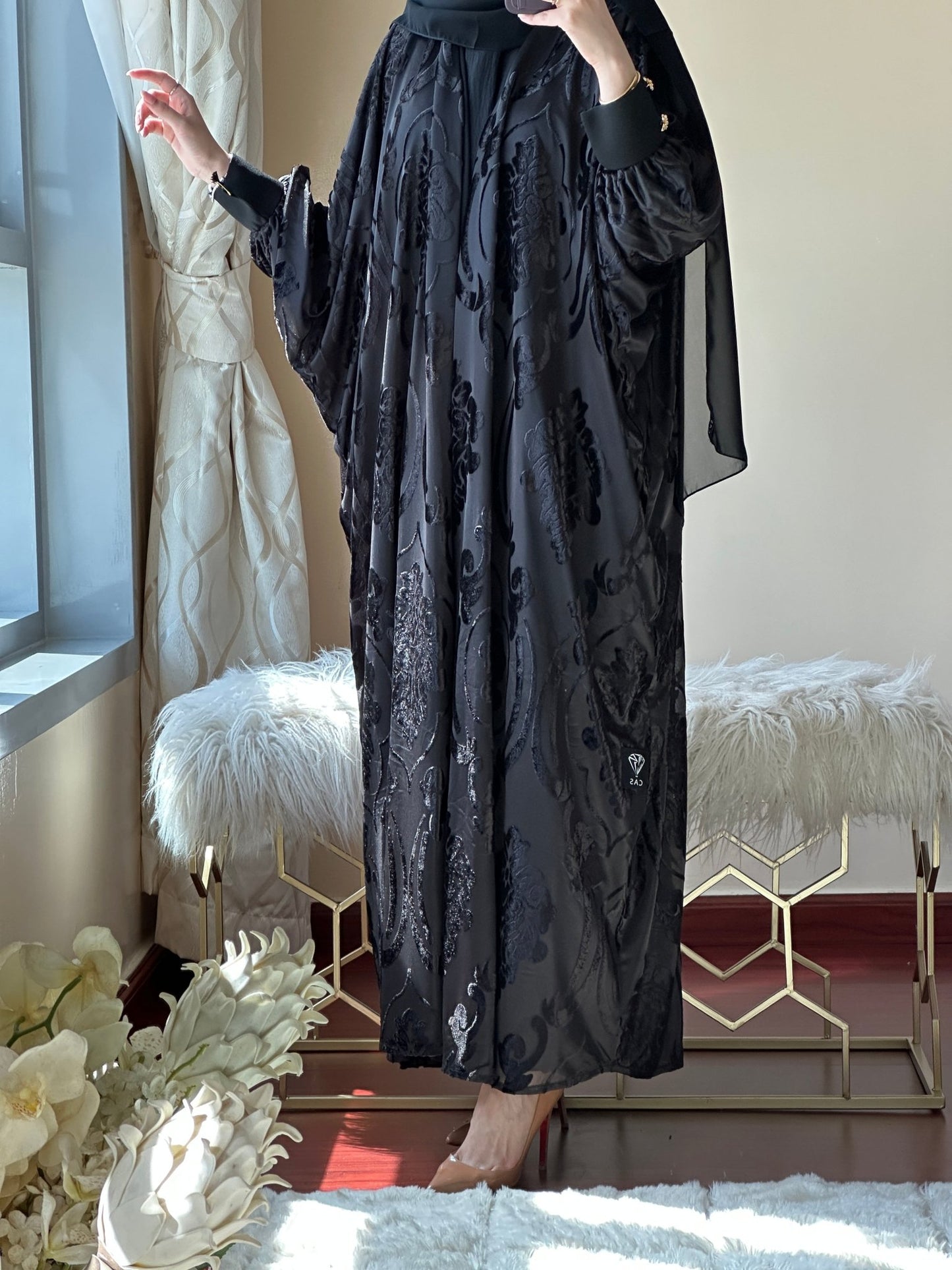 C - Evening - Black - Abaya - 39