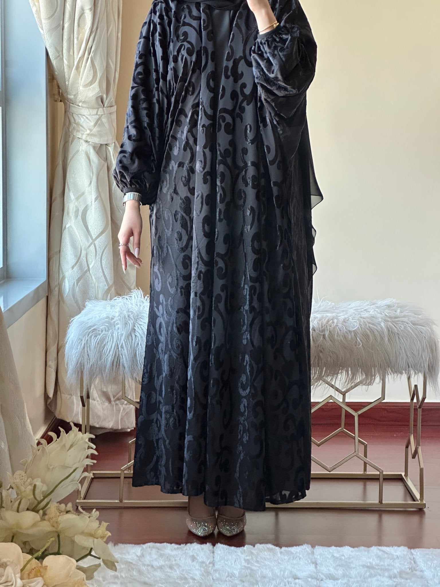 C - Evening - Black - Abaya - 48