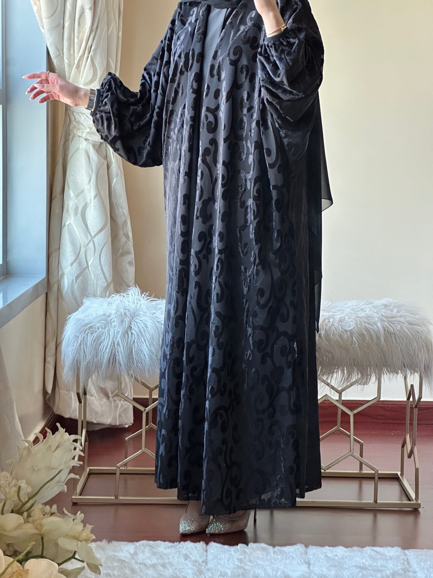 C - Evening - Black - Abaya - 48