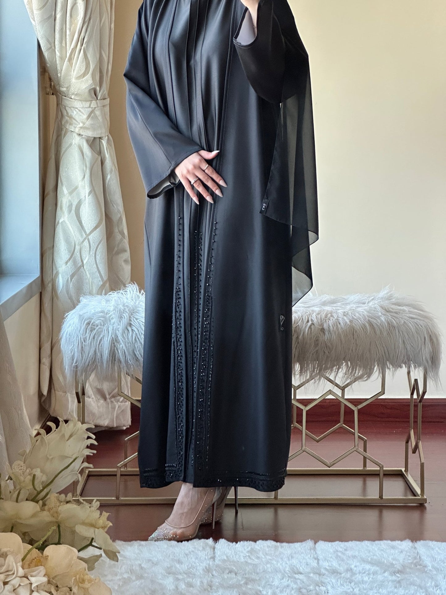 C - Evening - Black - Abaya - Set - 49