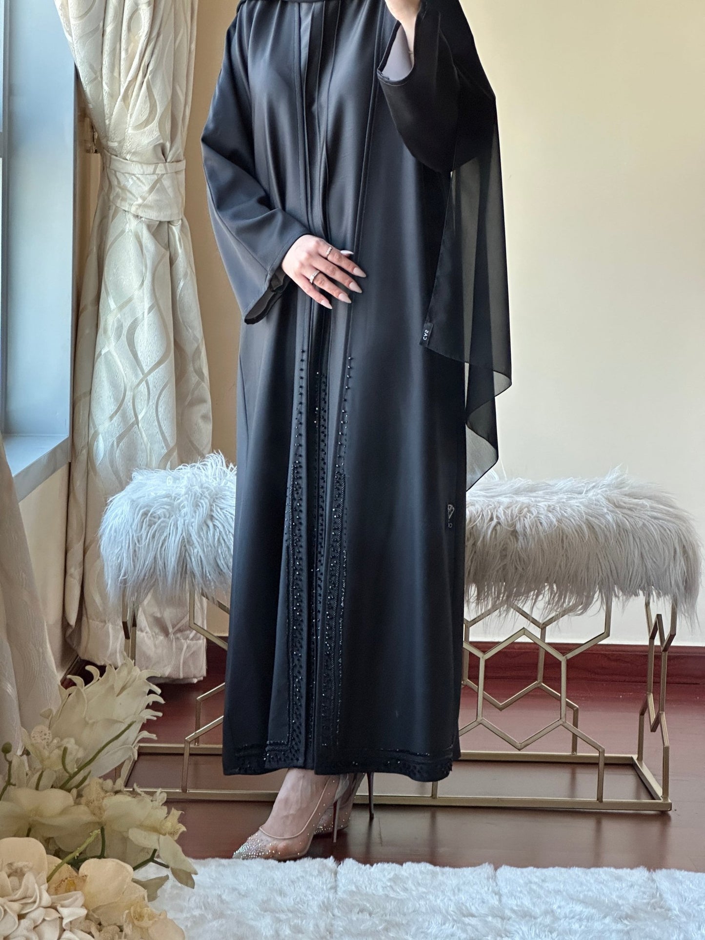 C - Evening - Black - Abaya - Set - 49