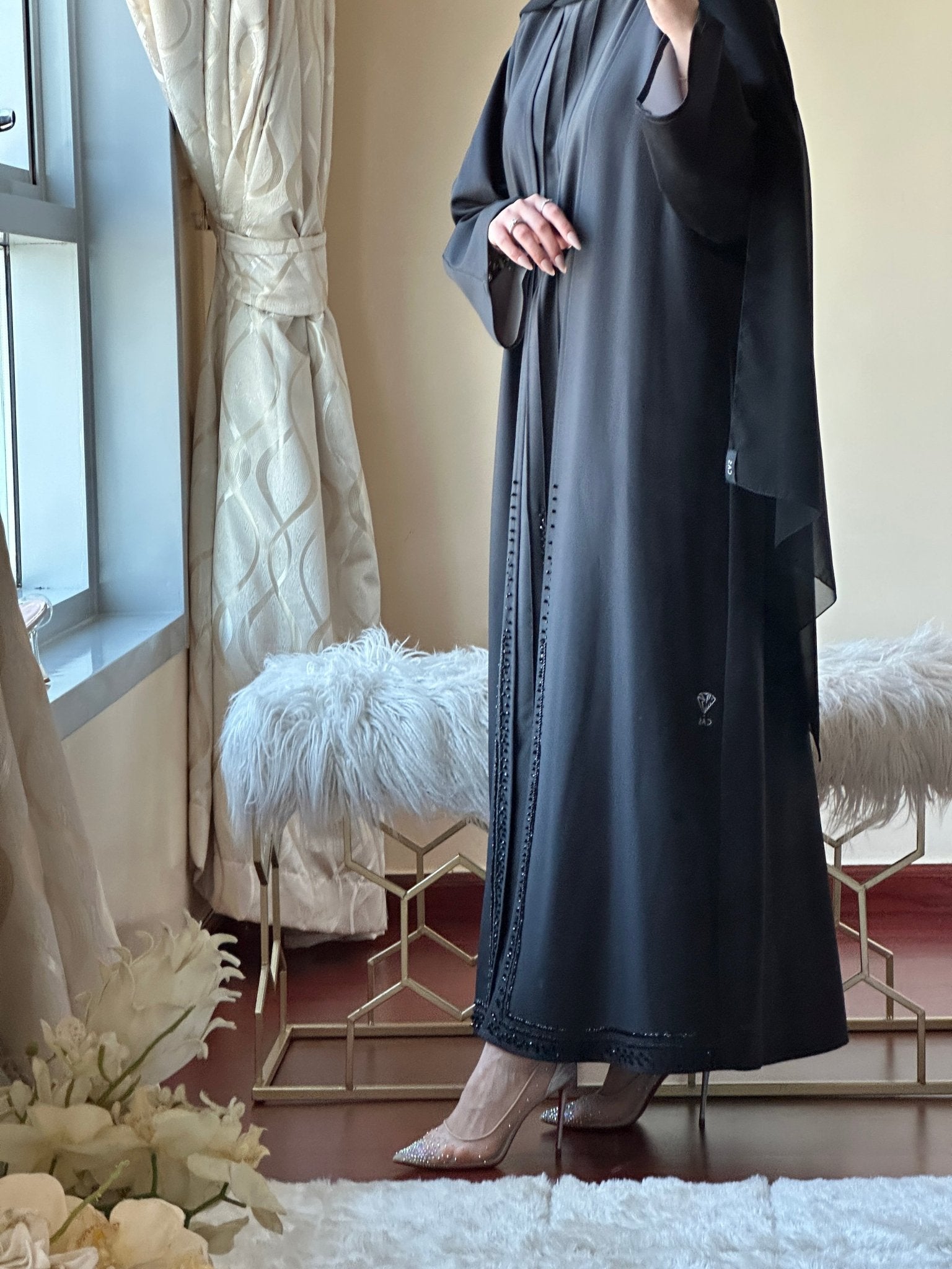 C - Evening - Black - Abaya - Set - 49