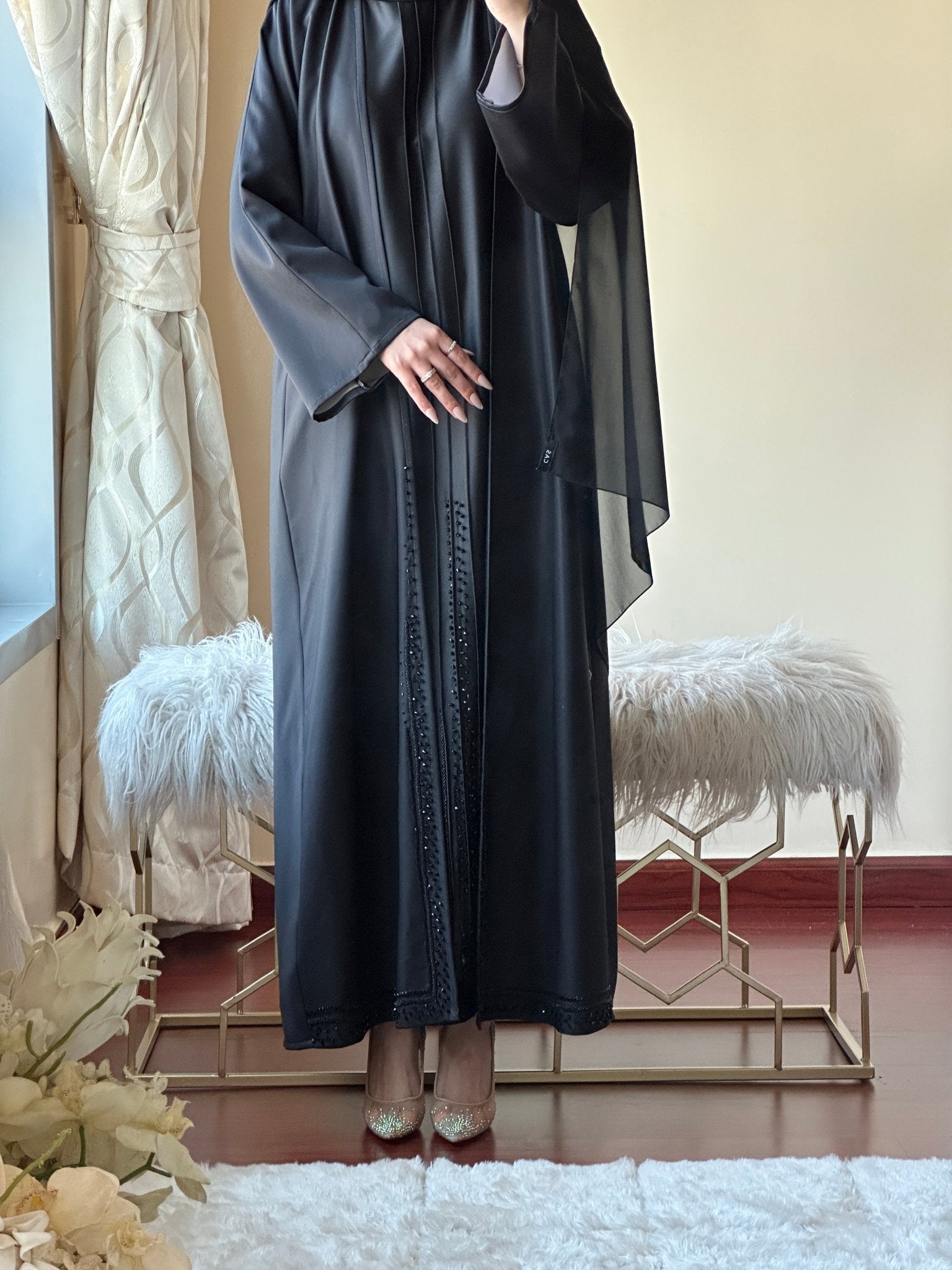 C - Evening - Black - Abaya - Set - 49