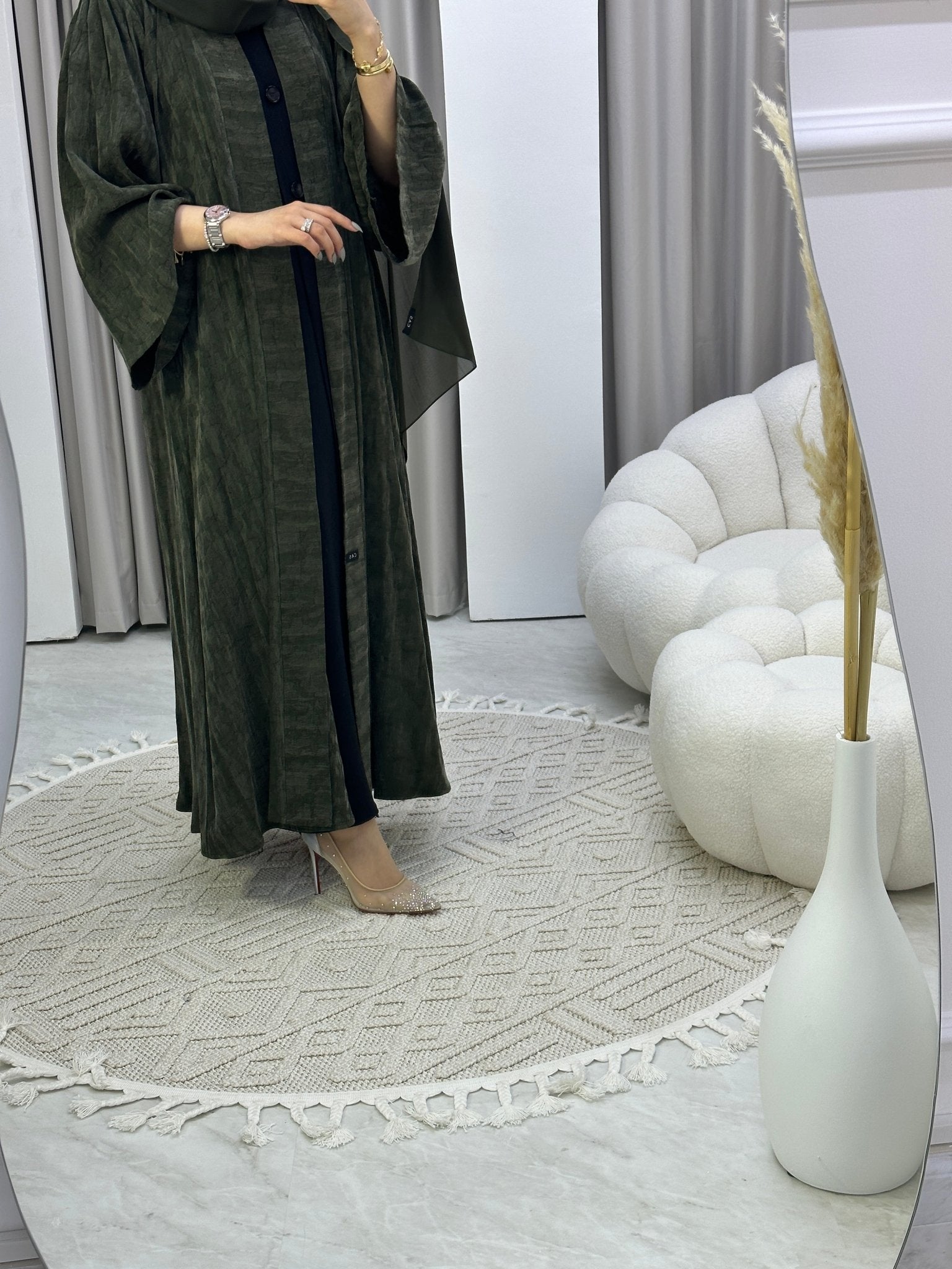 C Green Marble Premium Abaya