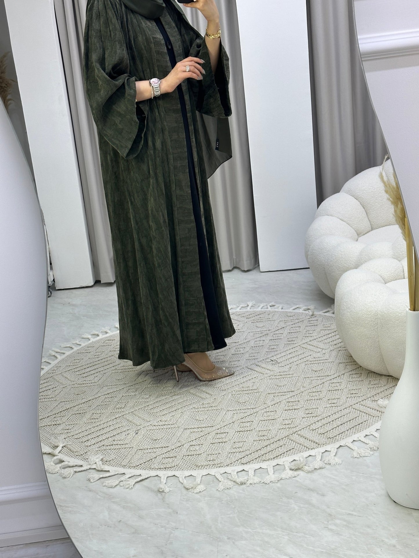 C Green Marble Premium Abaya