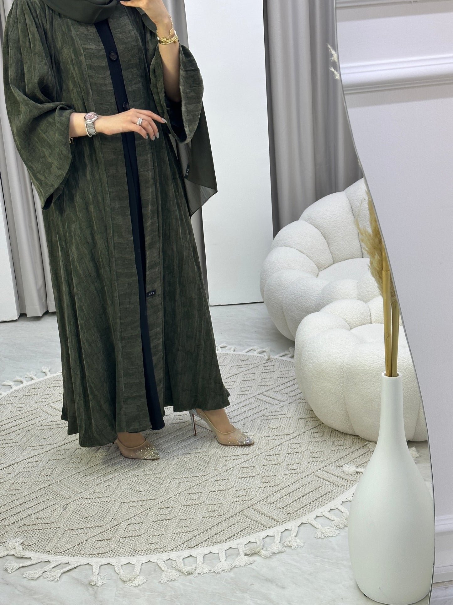 C Green Marble Premium Abaya