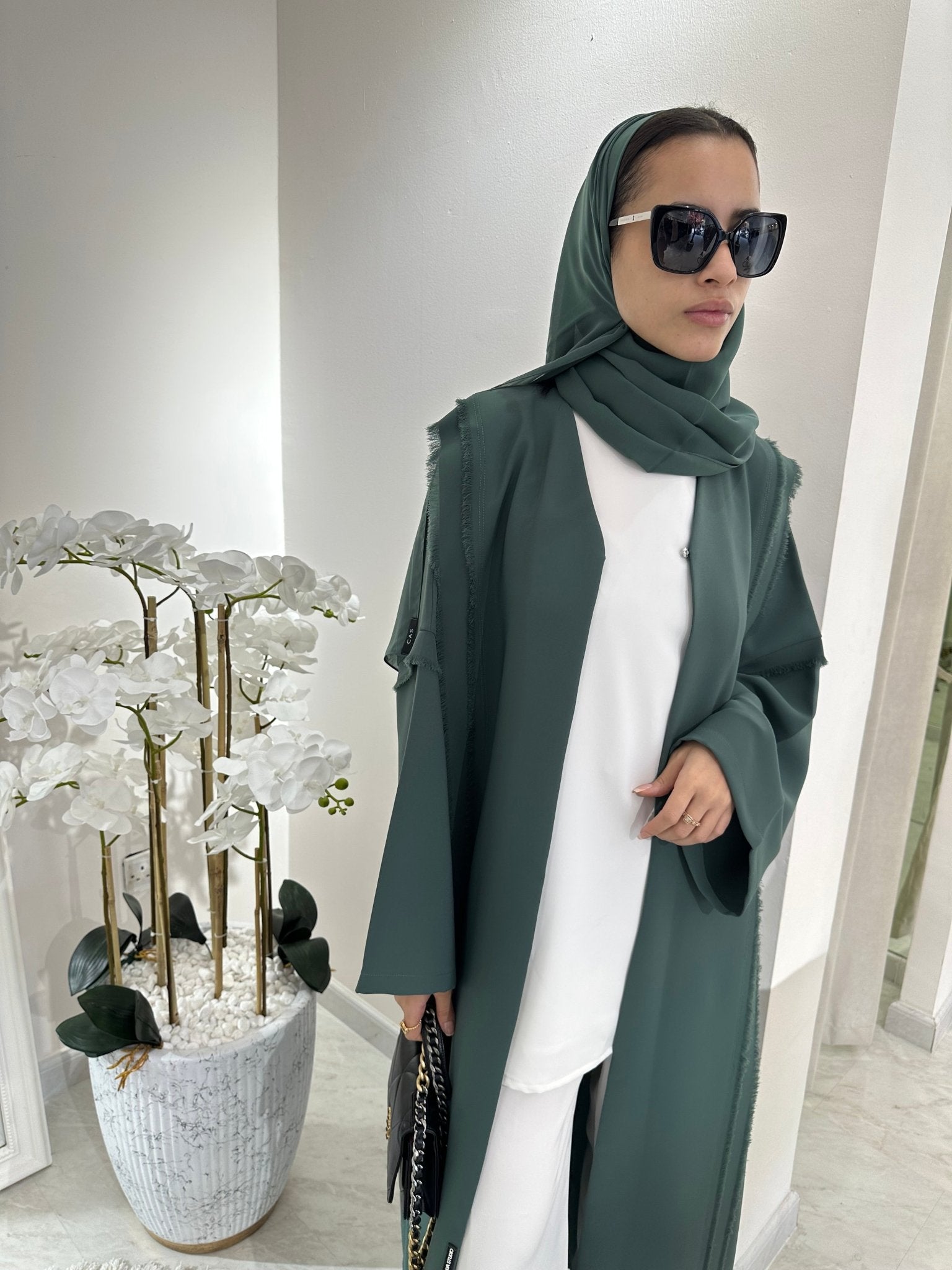 C Green Summer Eid Abaya