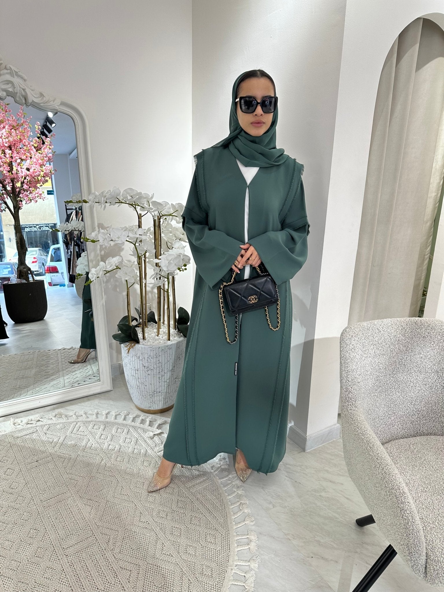 C Green Summer Eid Abaya