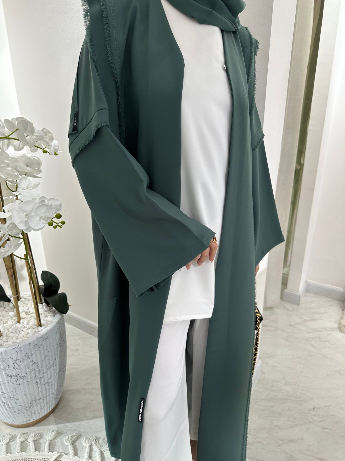 C Green Summer Eid Abaya