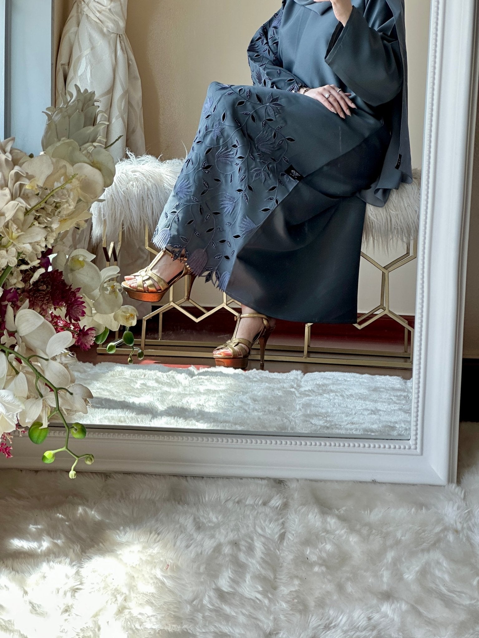 C - Grey - Eid - Abaya - 32