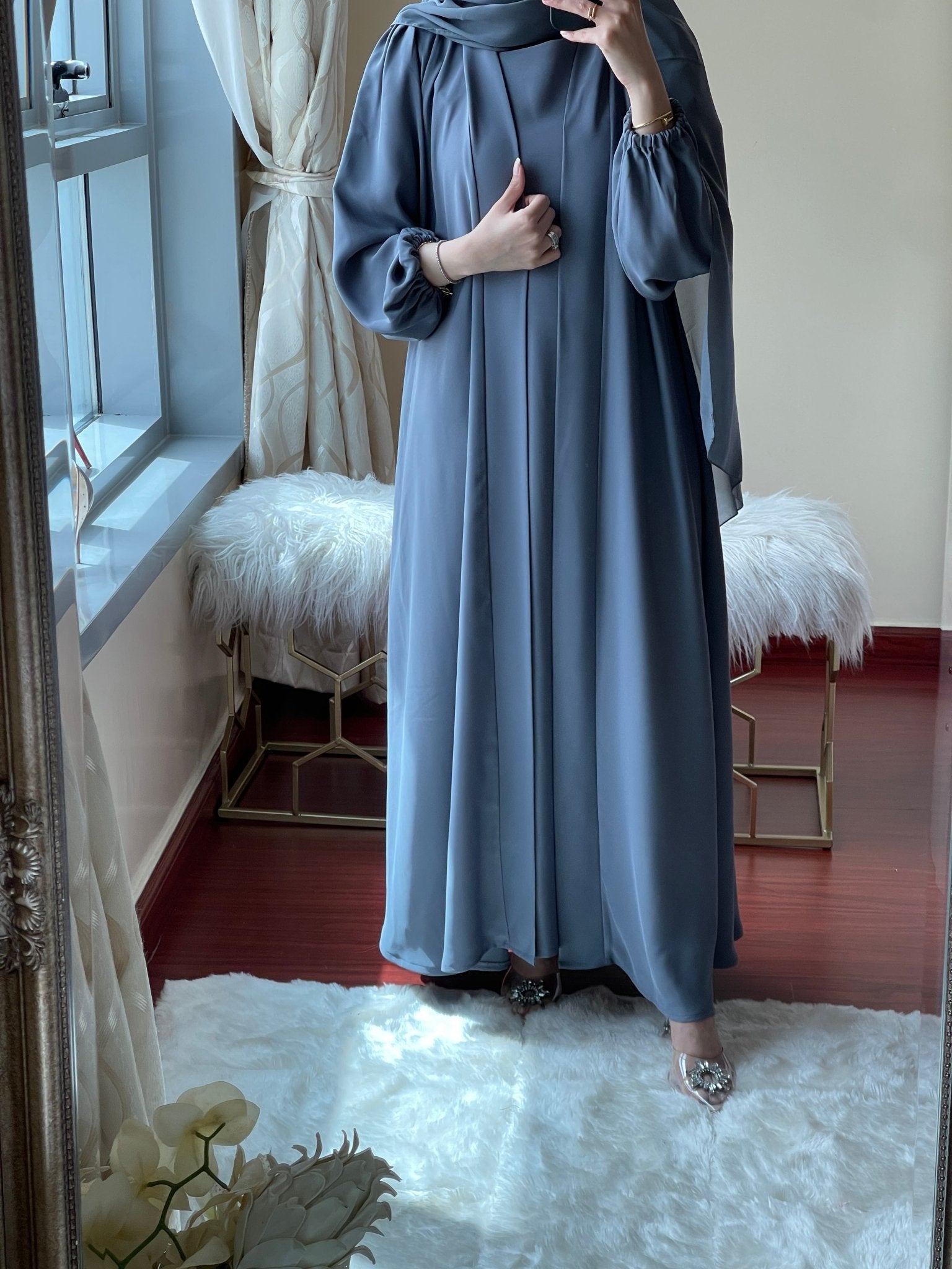 C - Grey - Nada - Abaya - Set