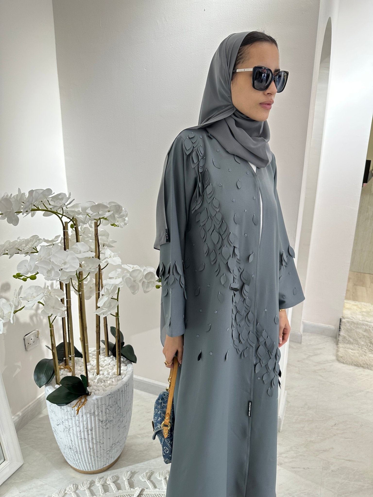 C Grey Summer Eid Abaya