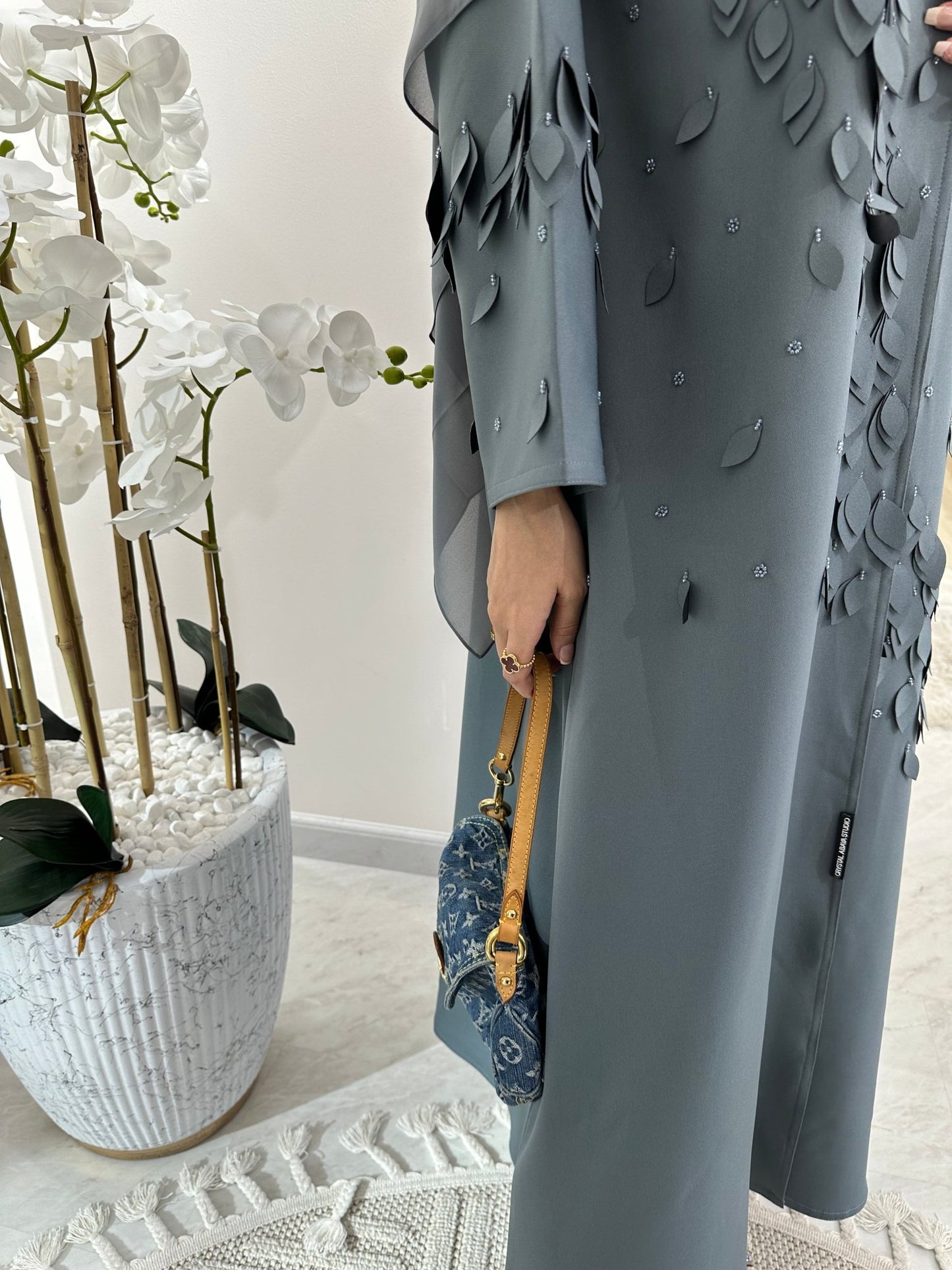 C Grey Summer Eid Abaya