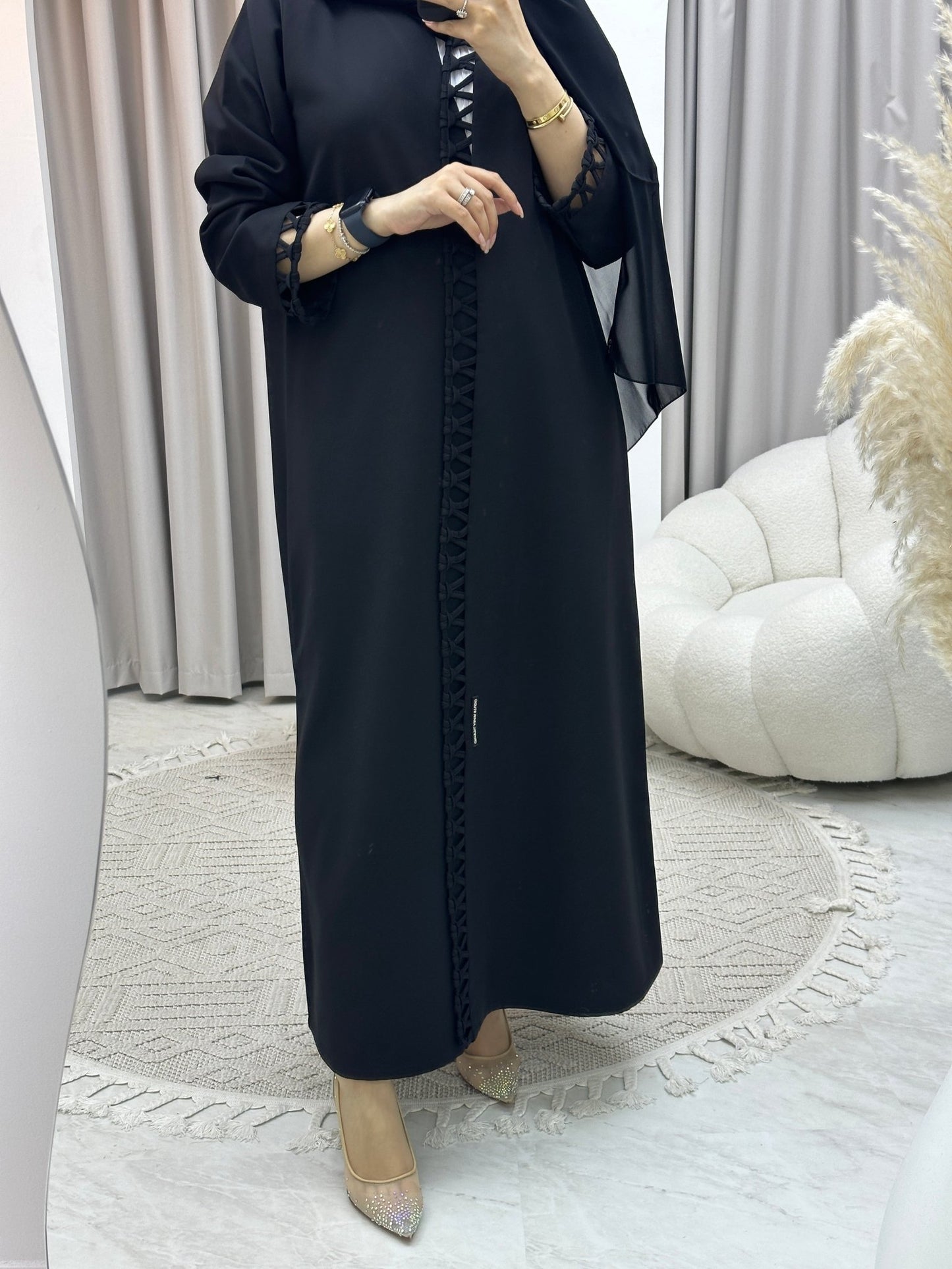 C Hashtag Black Abaya 02