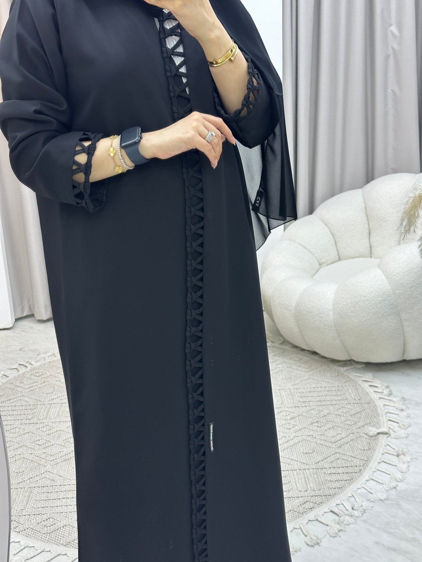 C Hashtag Black Abaya 02