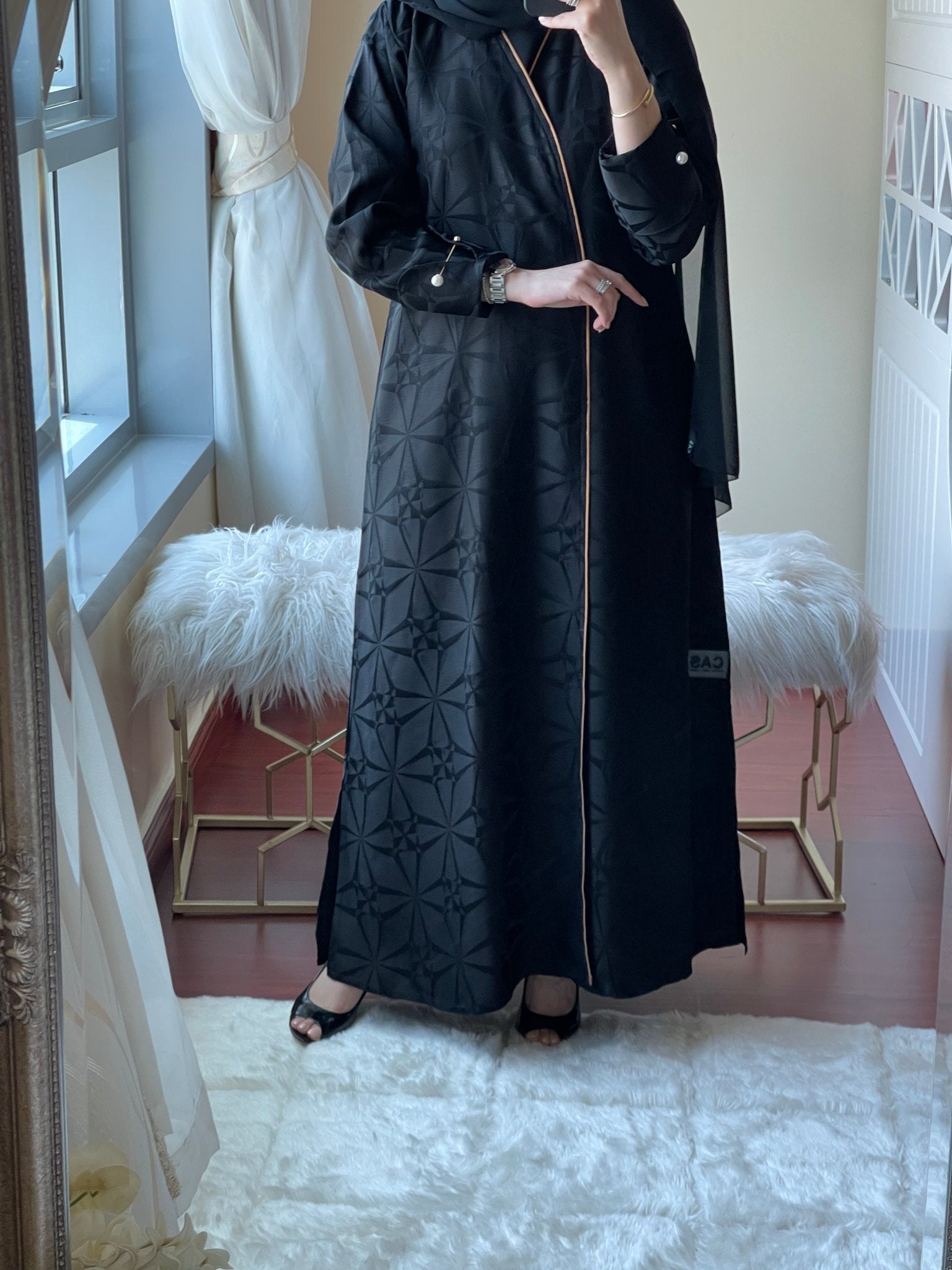 C - Jacquard - Abaya - Set - 07 - 01