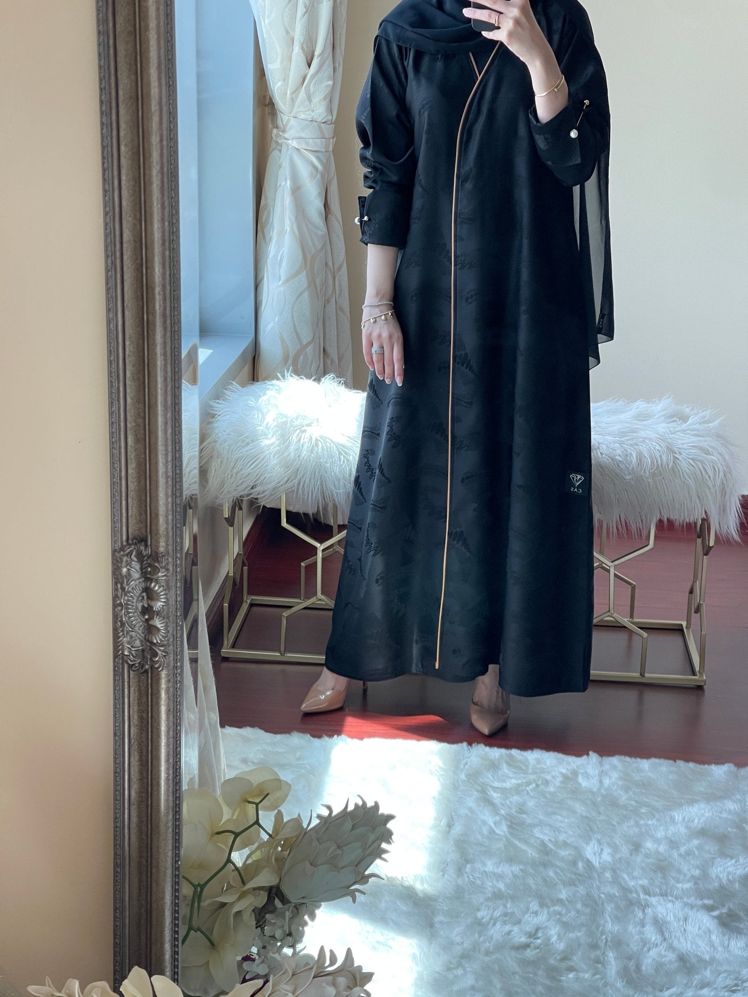 C - Jacquard - Abaya - Set - 07