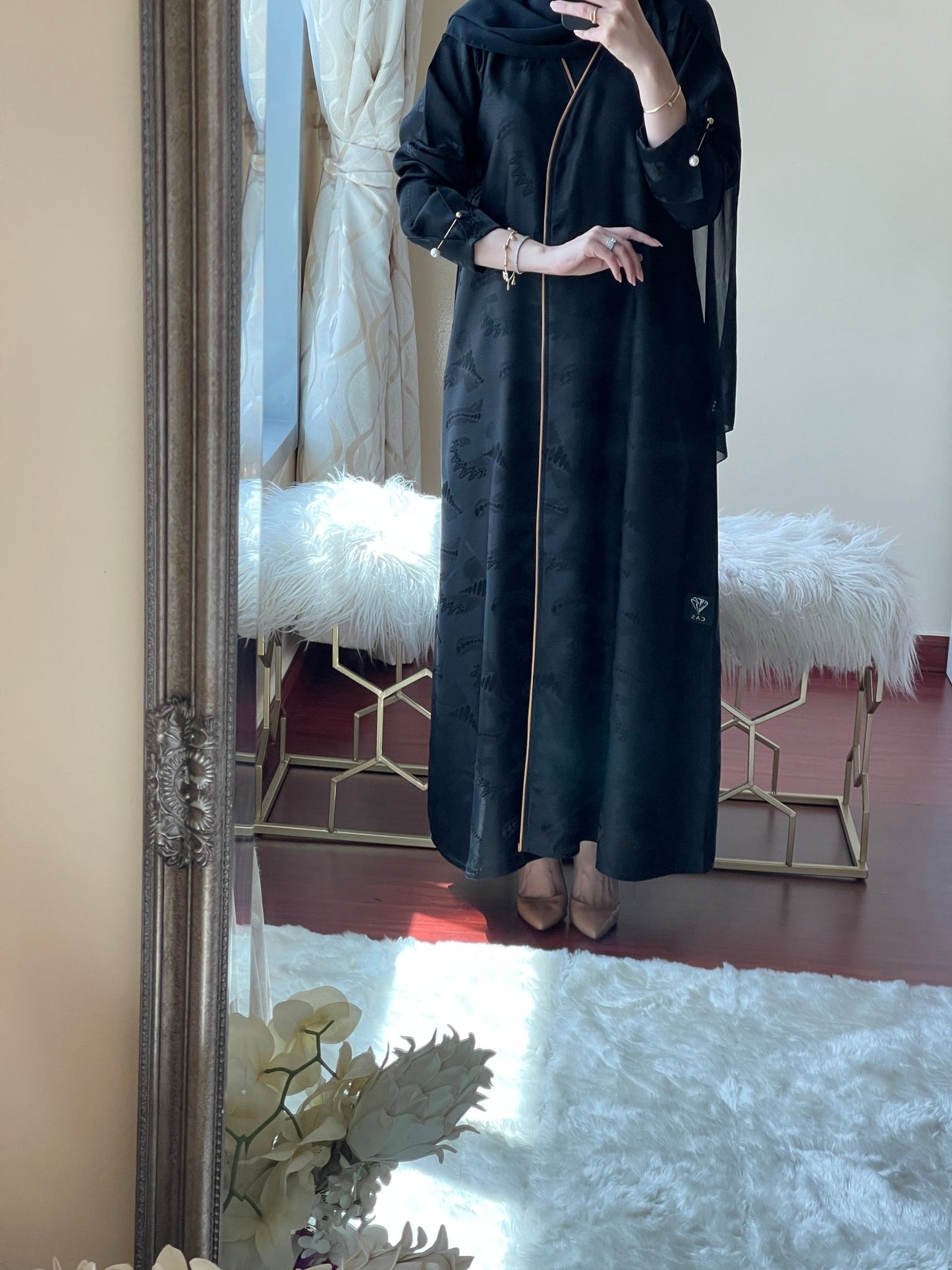 C - Jacquard - Abaya - Set - 07