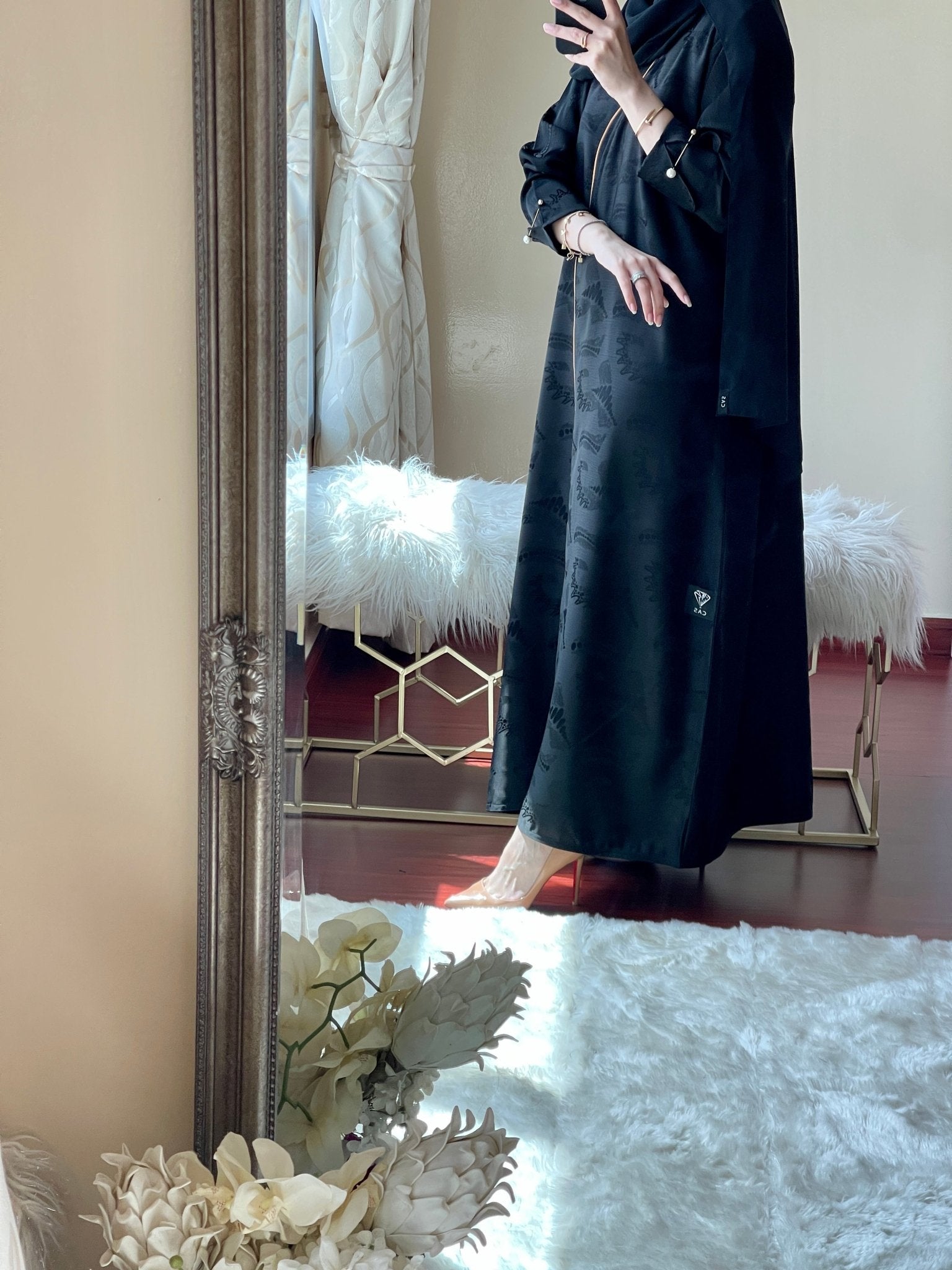 C - Jacquard - Abaya - Set - 07