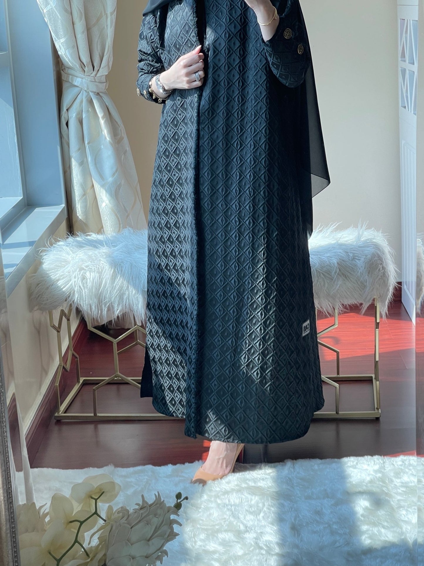 C - Jacquard - Ramadan - Abaya - Set - 02