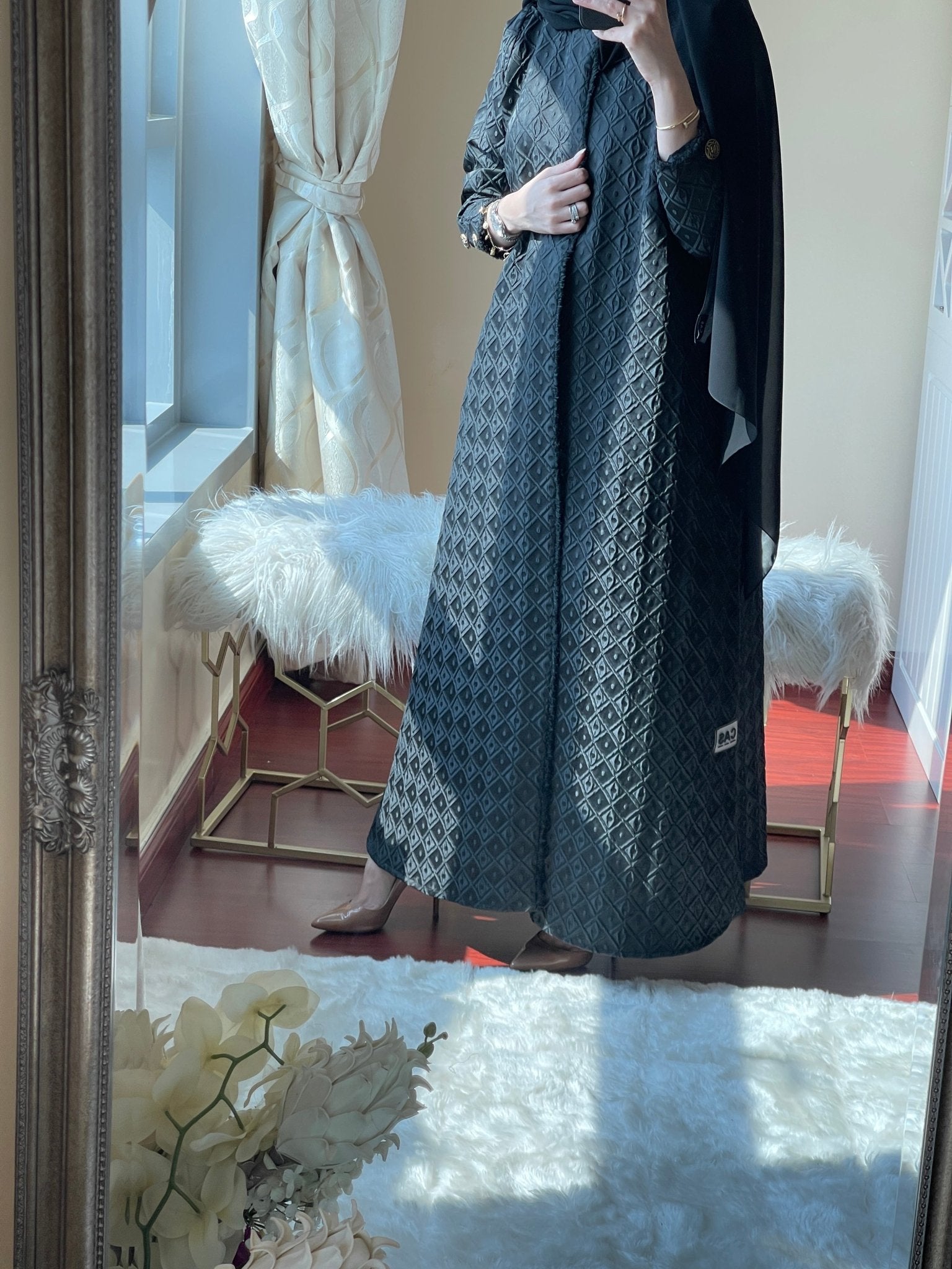 C - Jacquard - Ramadan - Abaya - Set - 02