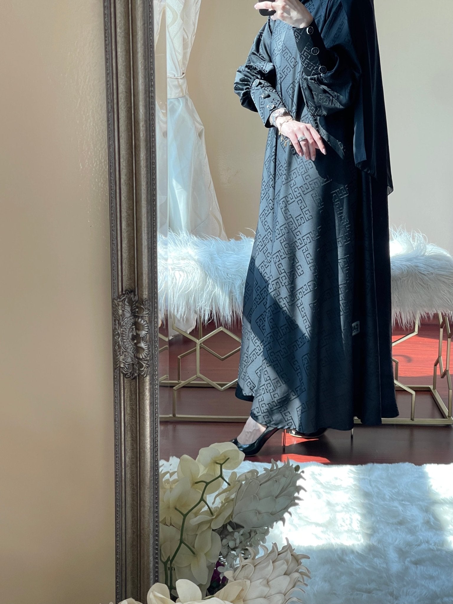 C - Jacquard - Ramadan - Abaya - Set - 03