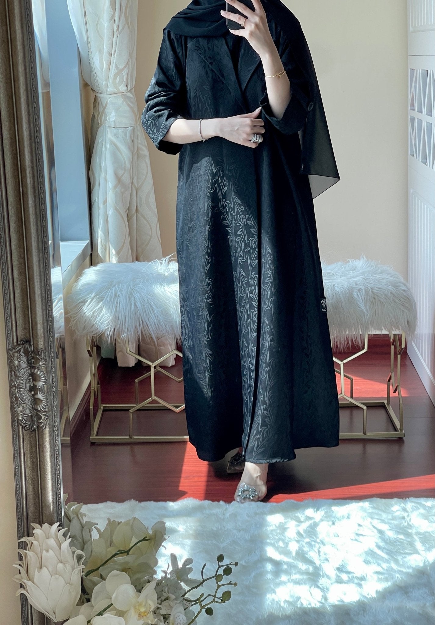 C - Jacquard - Ramadan - Abaya - Set - 15