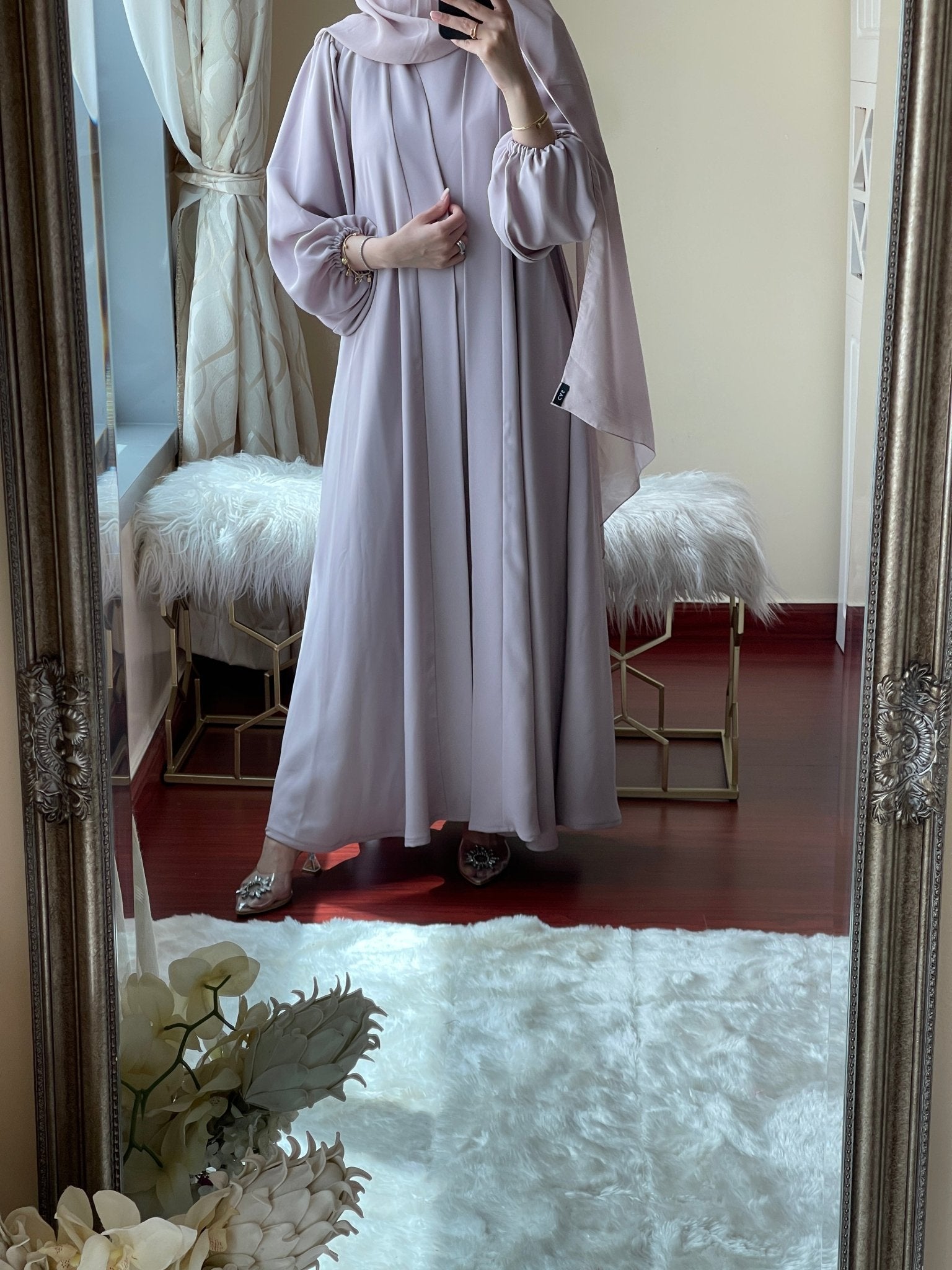 C - LightPink - Nada - Abaya - Set