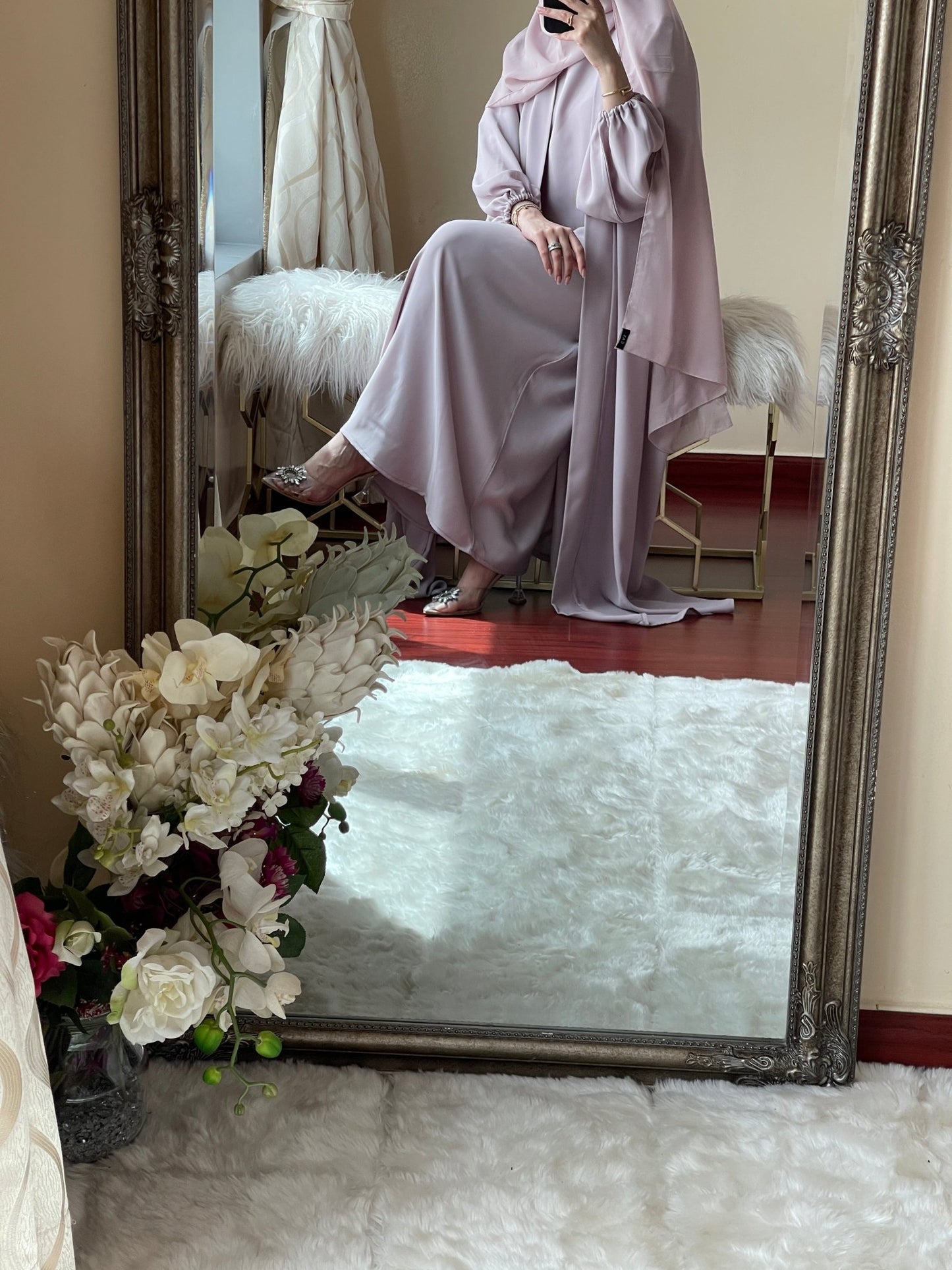 C - LightPink - Nada - Abaya - Set