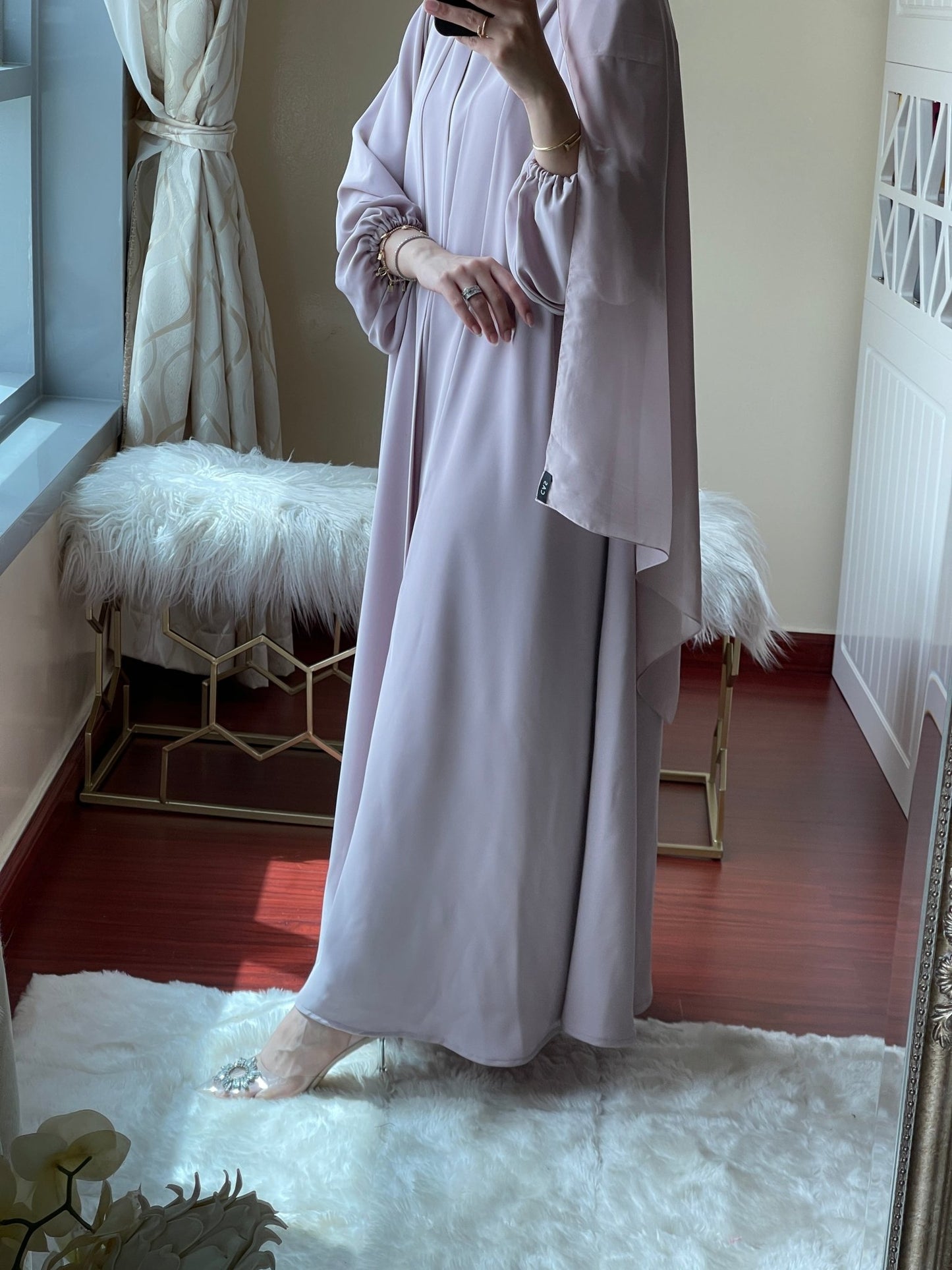 C - LightPink - Nada - Abaya - Set