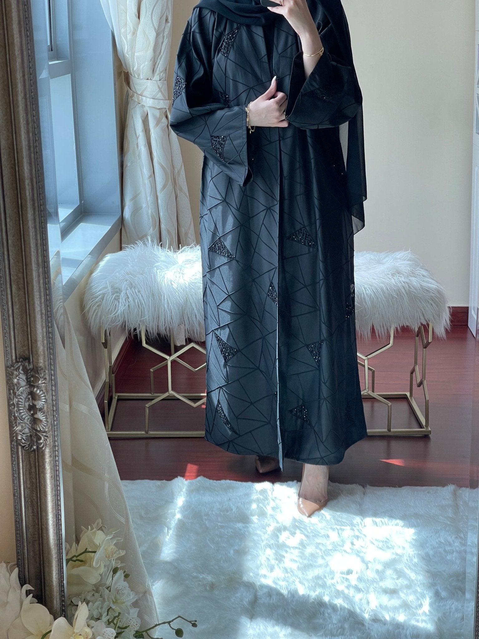 C - May - Jacquard - Abaya - Set - 04