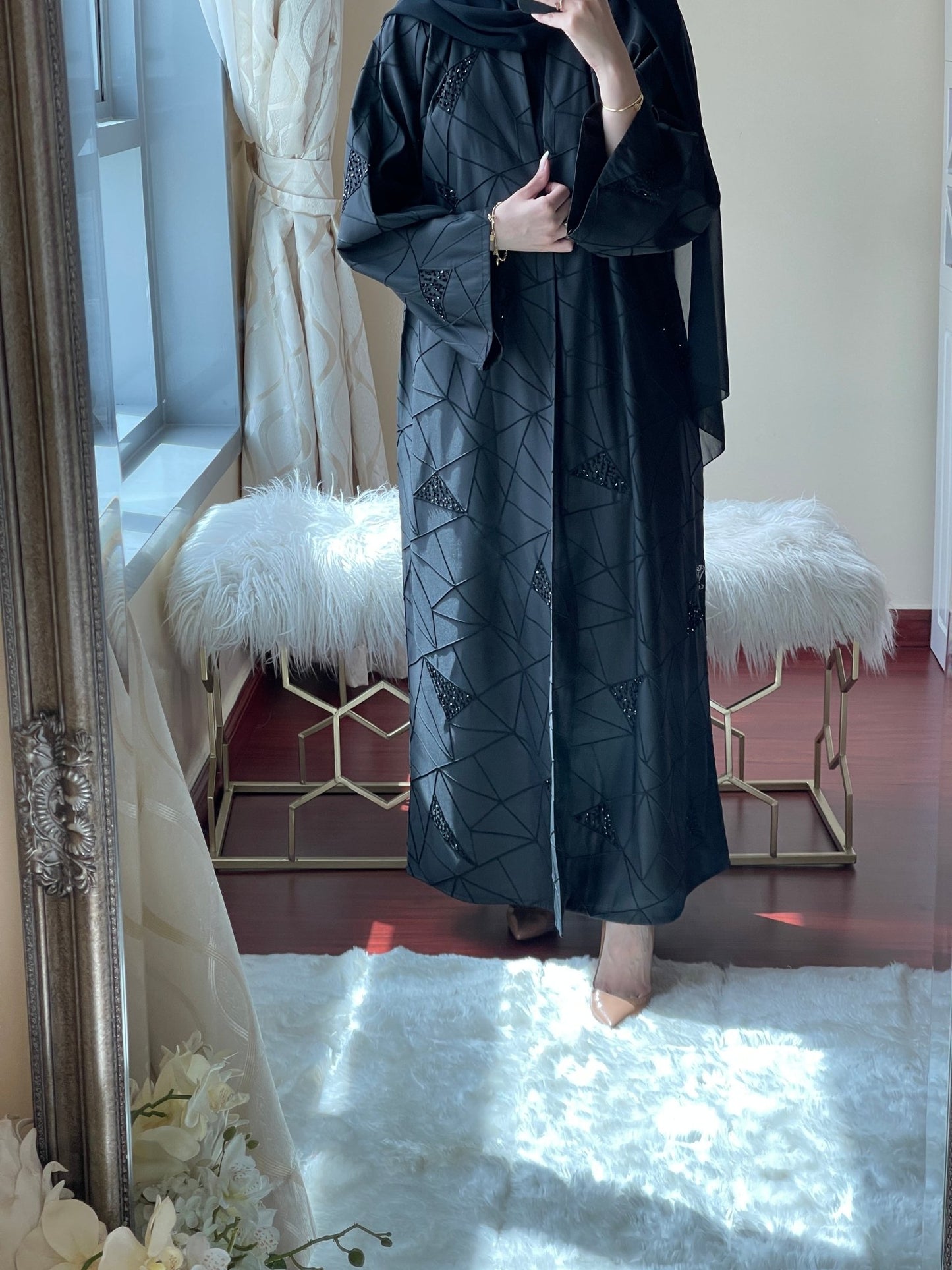 C - May - Jacquard - Abaya - Set - 04