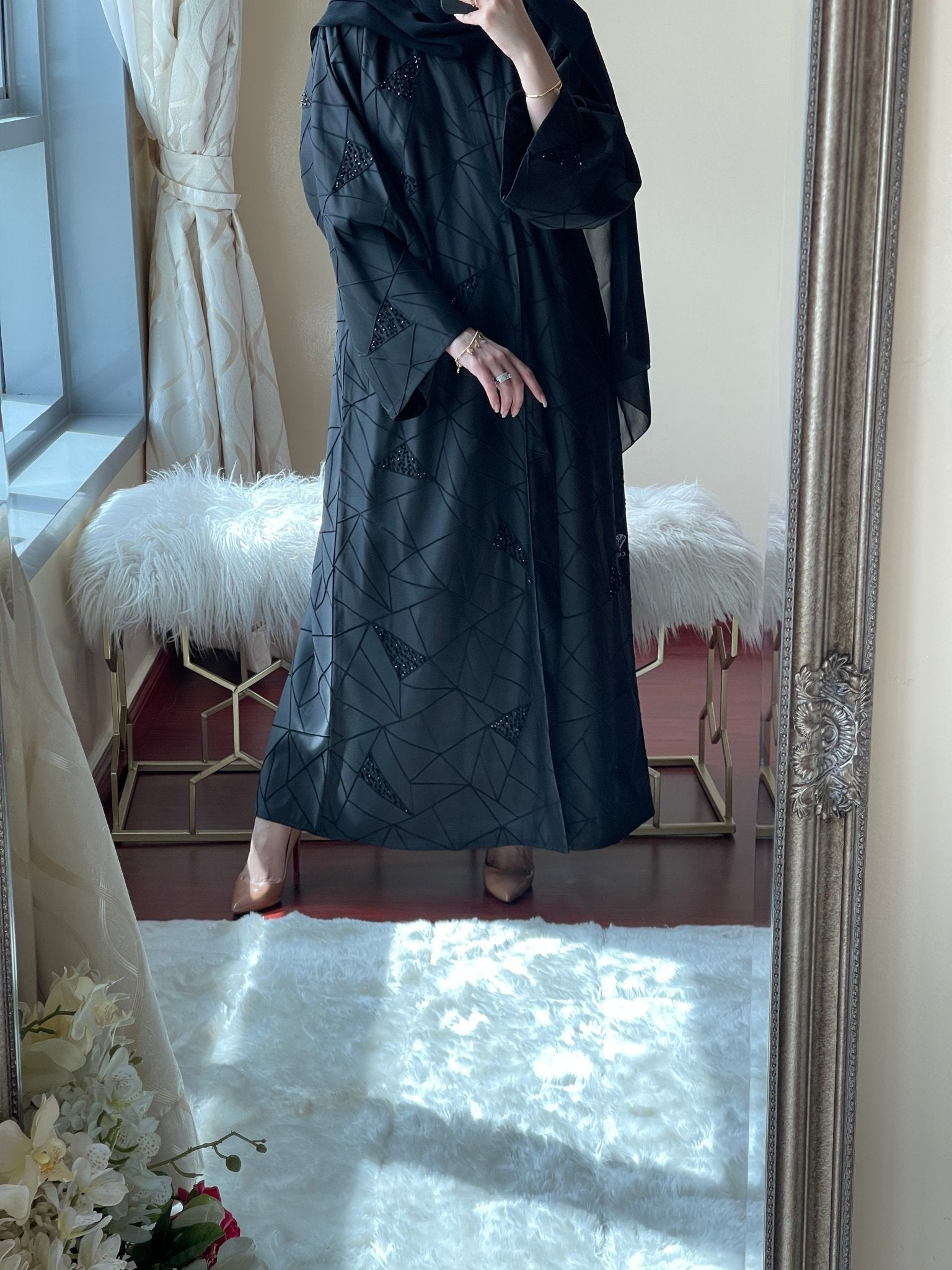 C - May - Jacquard - Abaya - Set - 04