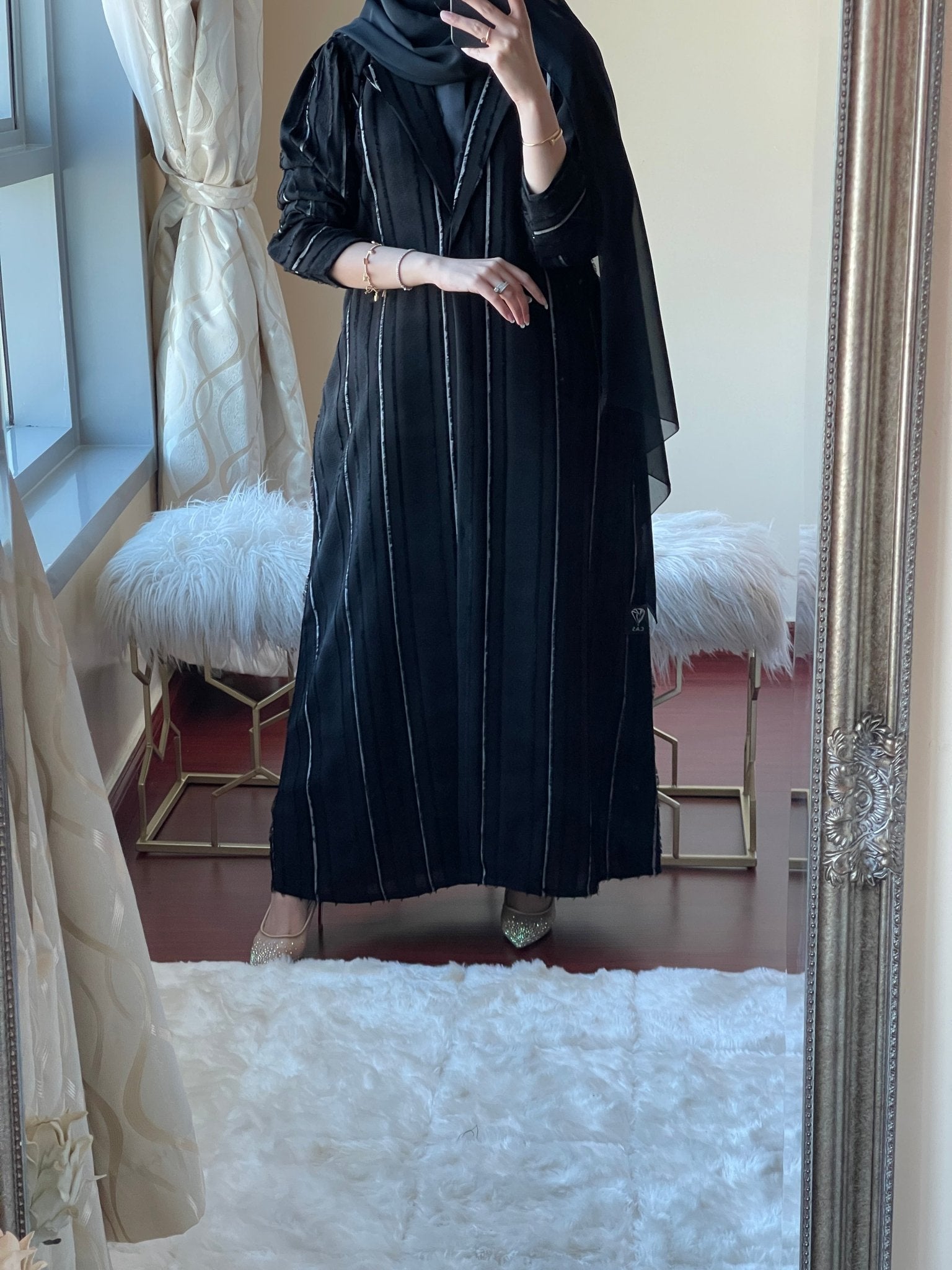 C - May - Jacquard - Abaya - Set - 08/01