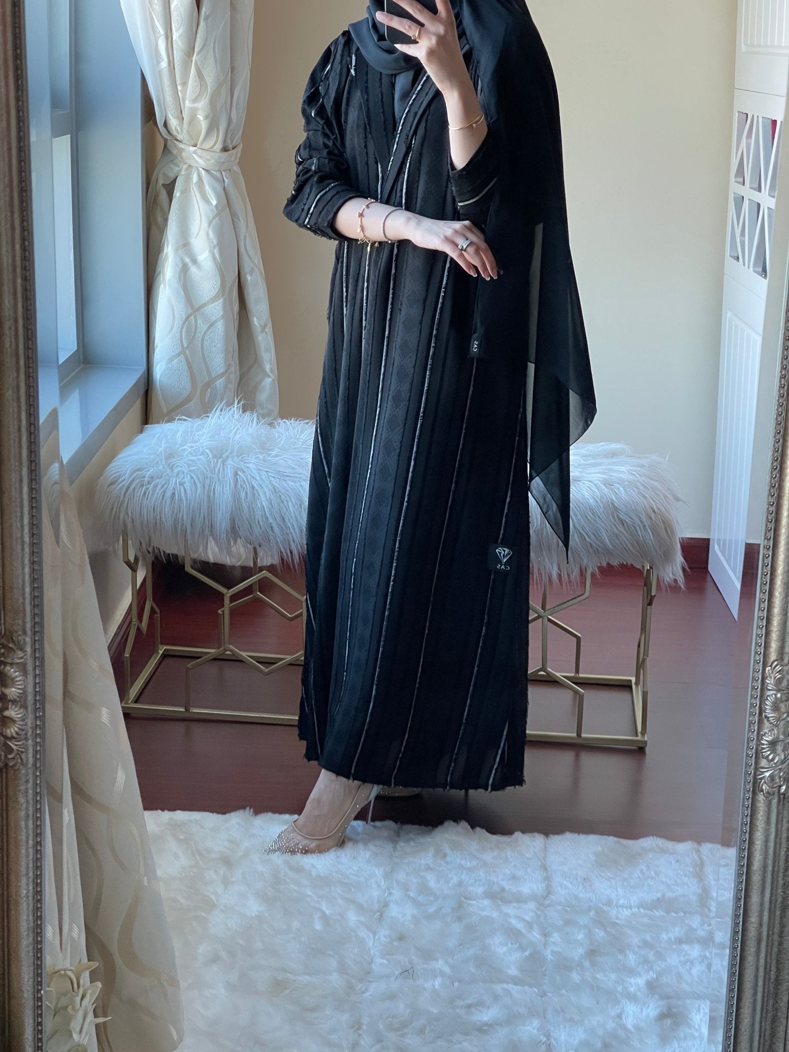 C - May - Jacquard - Abaya - Set - 08/01