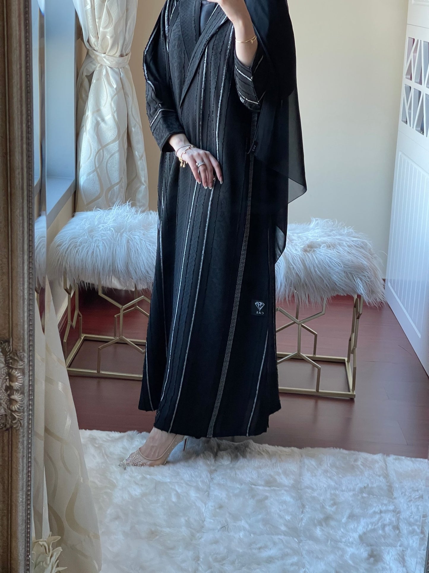 C - May - Jacquard - Abaya - Set - 08/03