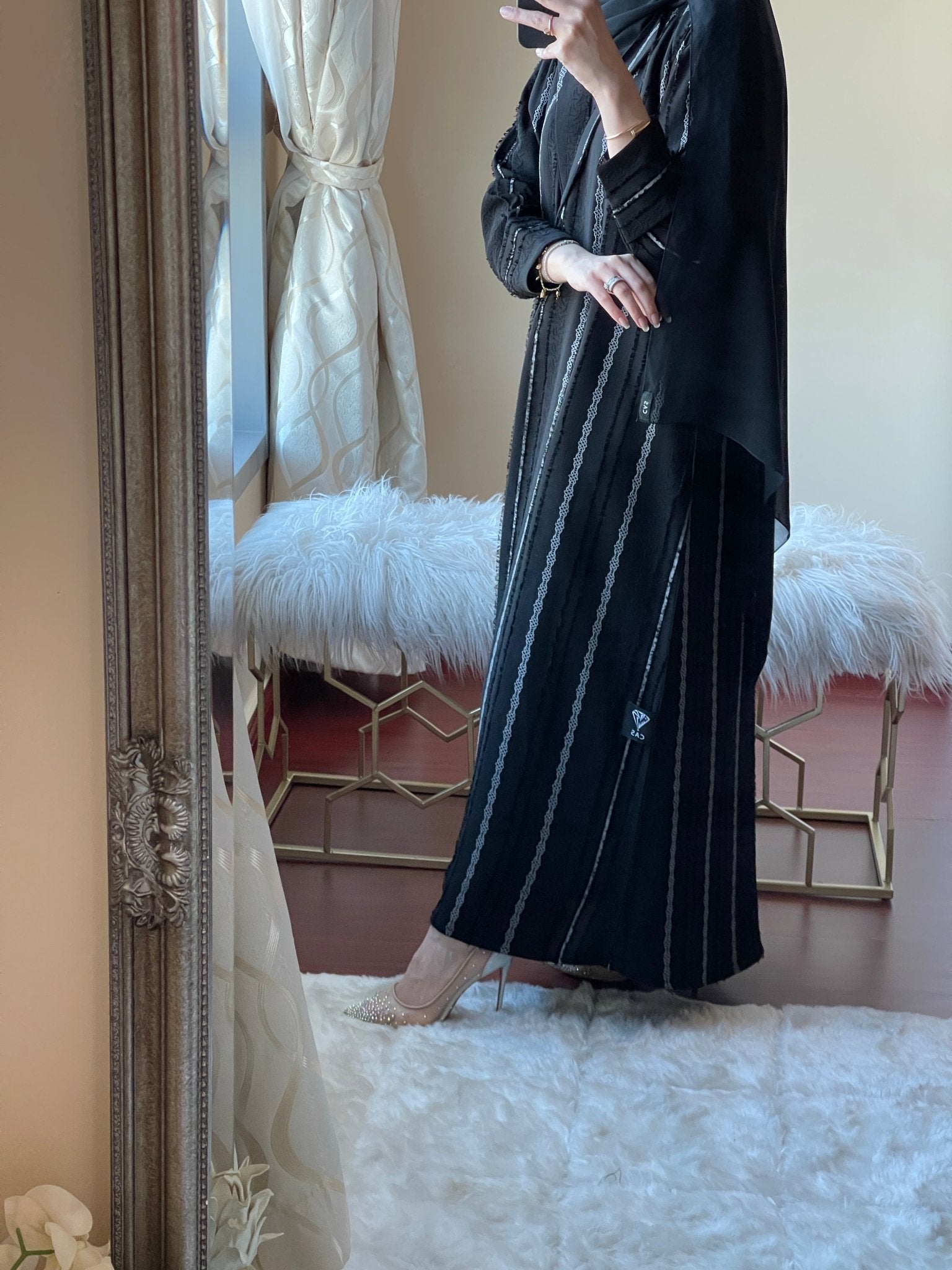 C - May - Jacquard - Abaya - Set - 08/04