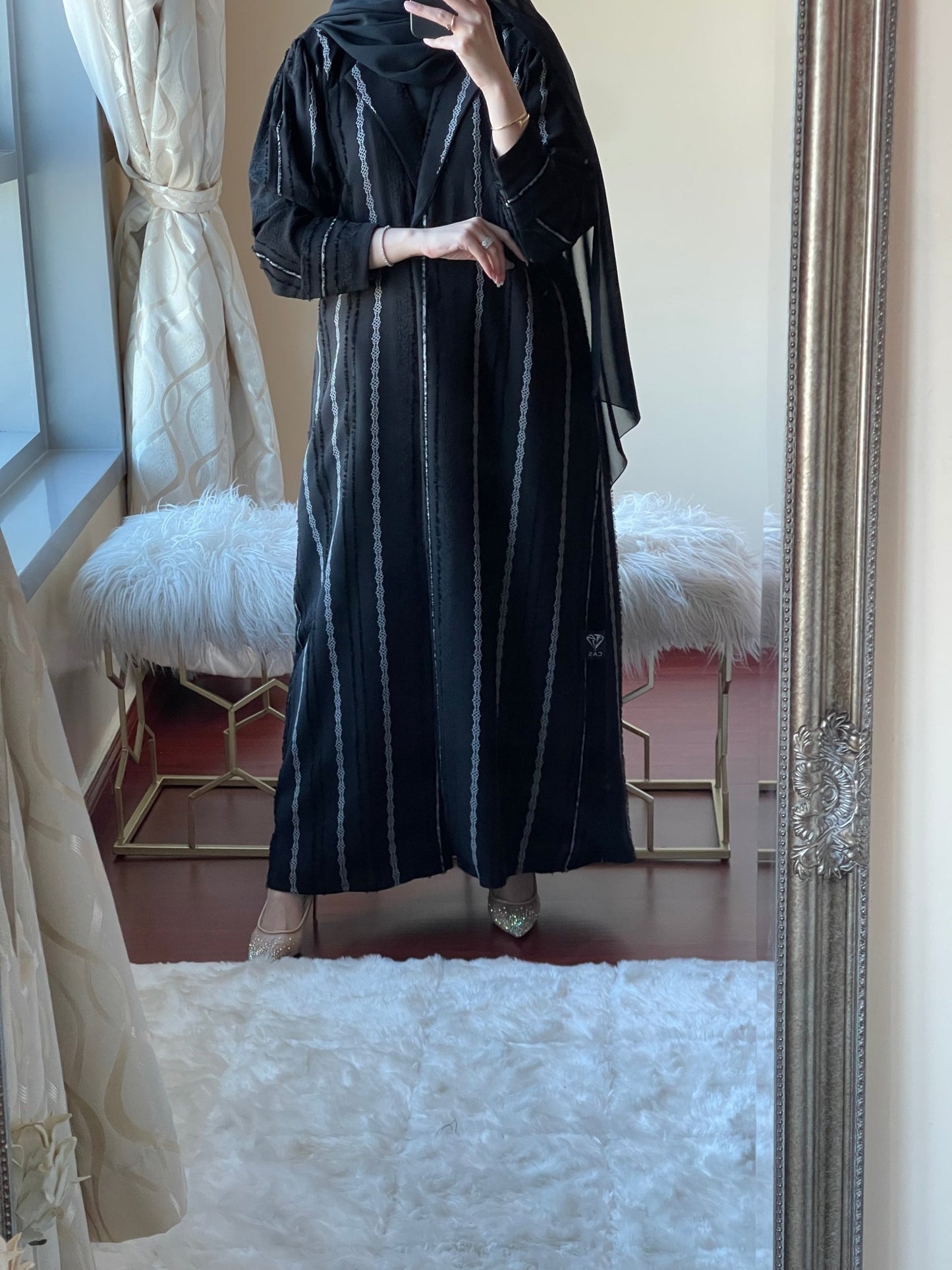 C - May - Jacquard - Abaya - Set - 08/04