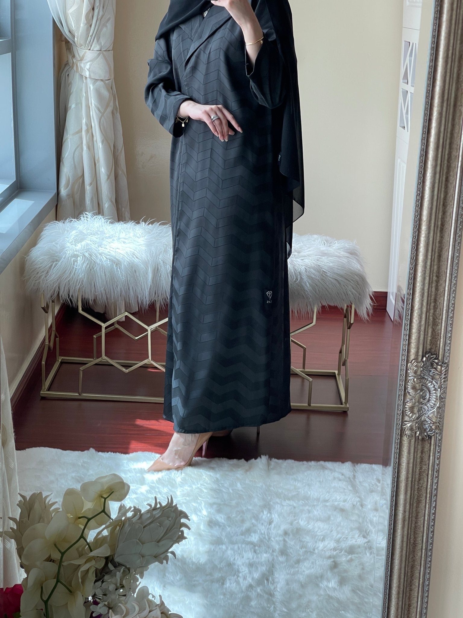 C - May - Jacquard - Abaya - Set - 10