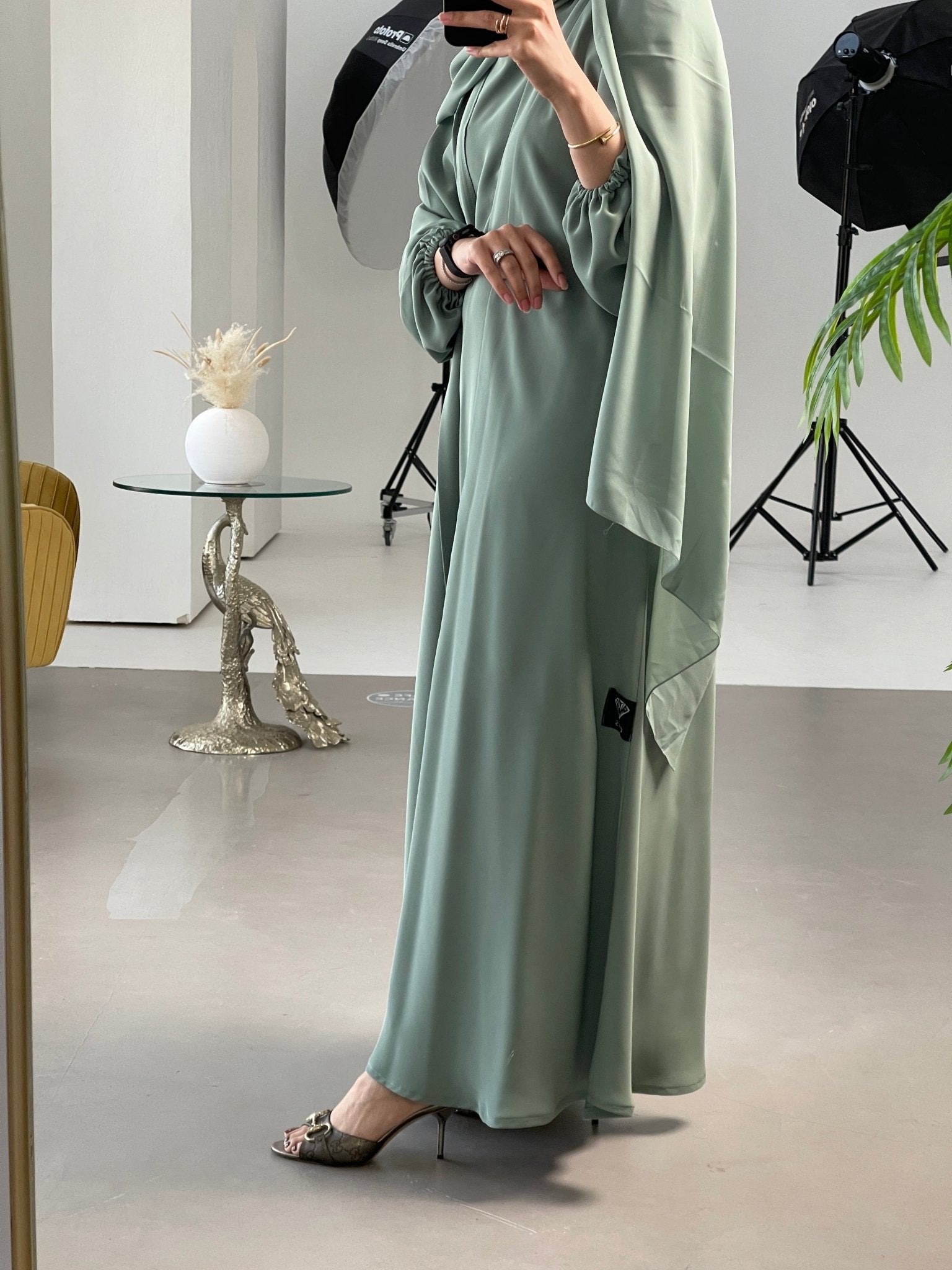 C - Mint - Green - Nada - Abaya - Set